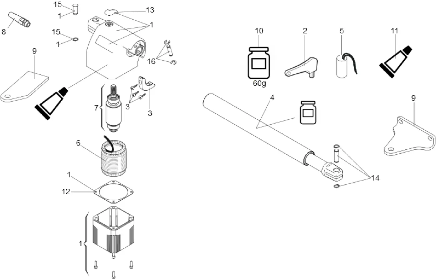 Сервисные запчасти, схема проезда FAAC Faac 414 P SX левый