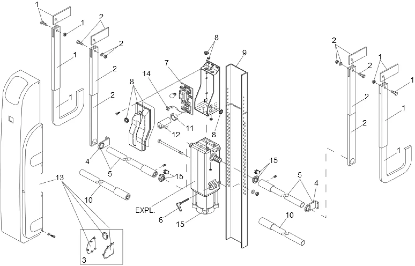 Сервисные запчасти, схема проезда FAAC Faac 550 I