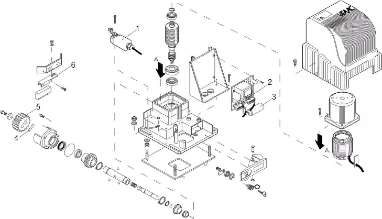 Сервисные запчасти, схема проезда FAAC Faac 748
