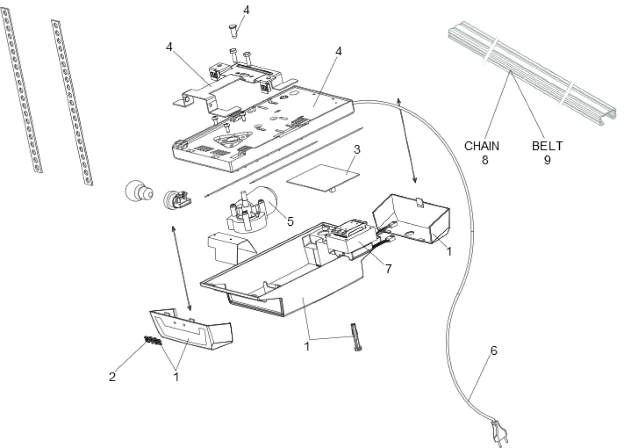 Сервисные запчасти, схема проезда FAAC Faac D1000
