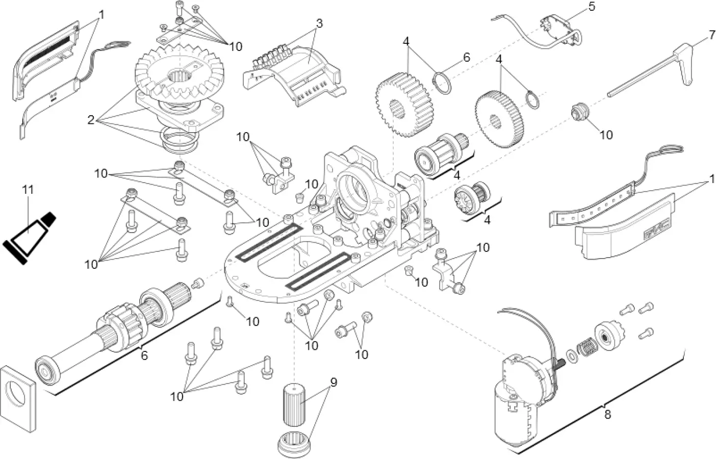 Сервисные запчасти, схема проезда FAAC Faac S2500I