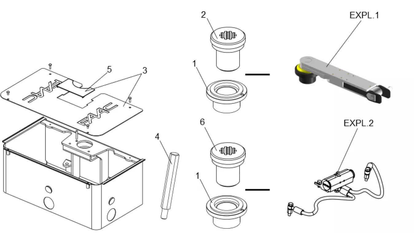 Сервисные запчасти, схема проезда FAAC Faac S700H Коробка