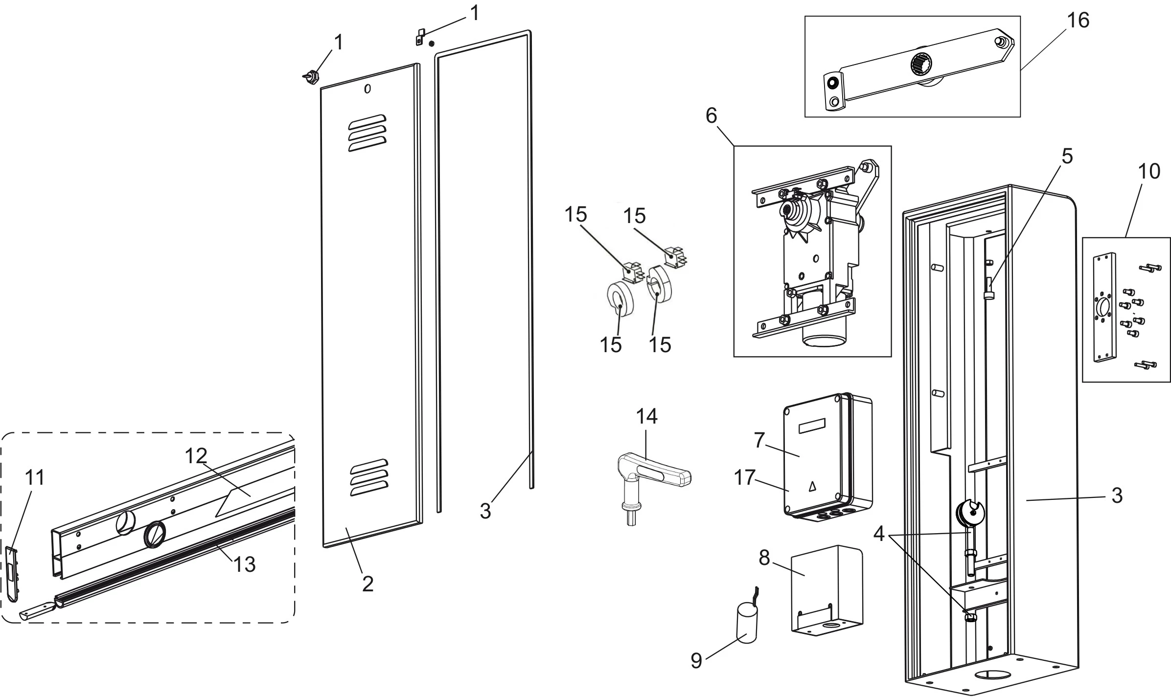 Сервисные запчасти, схема проезда Genius SPIN 3