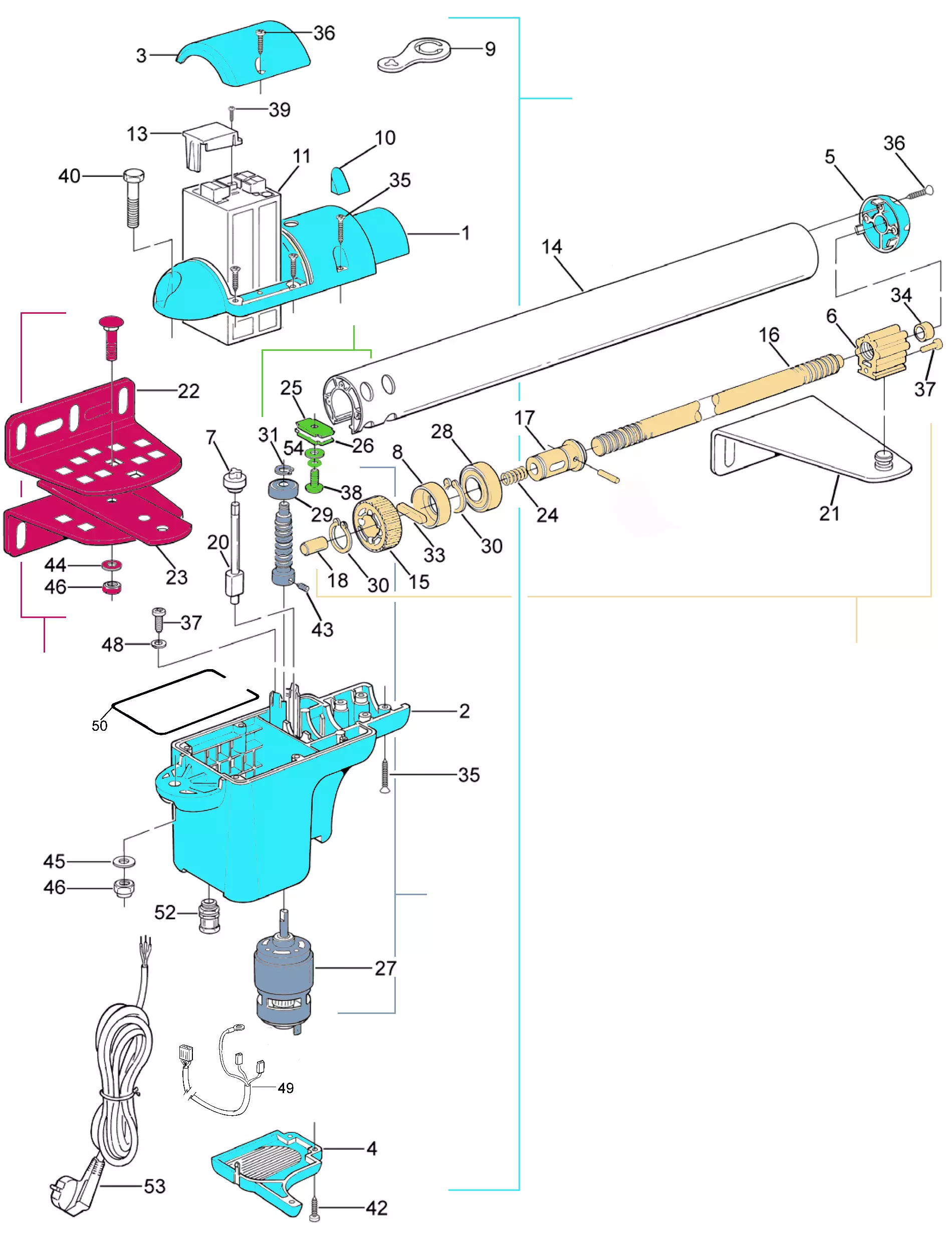 Сервисные запчасти, схема проезда Moovo Moovo XW432