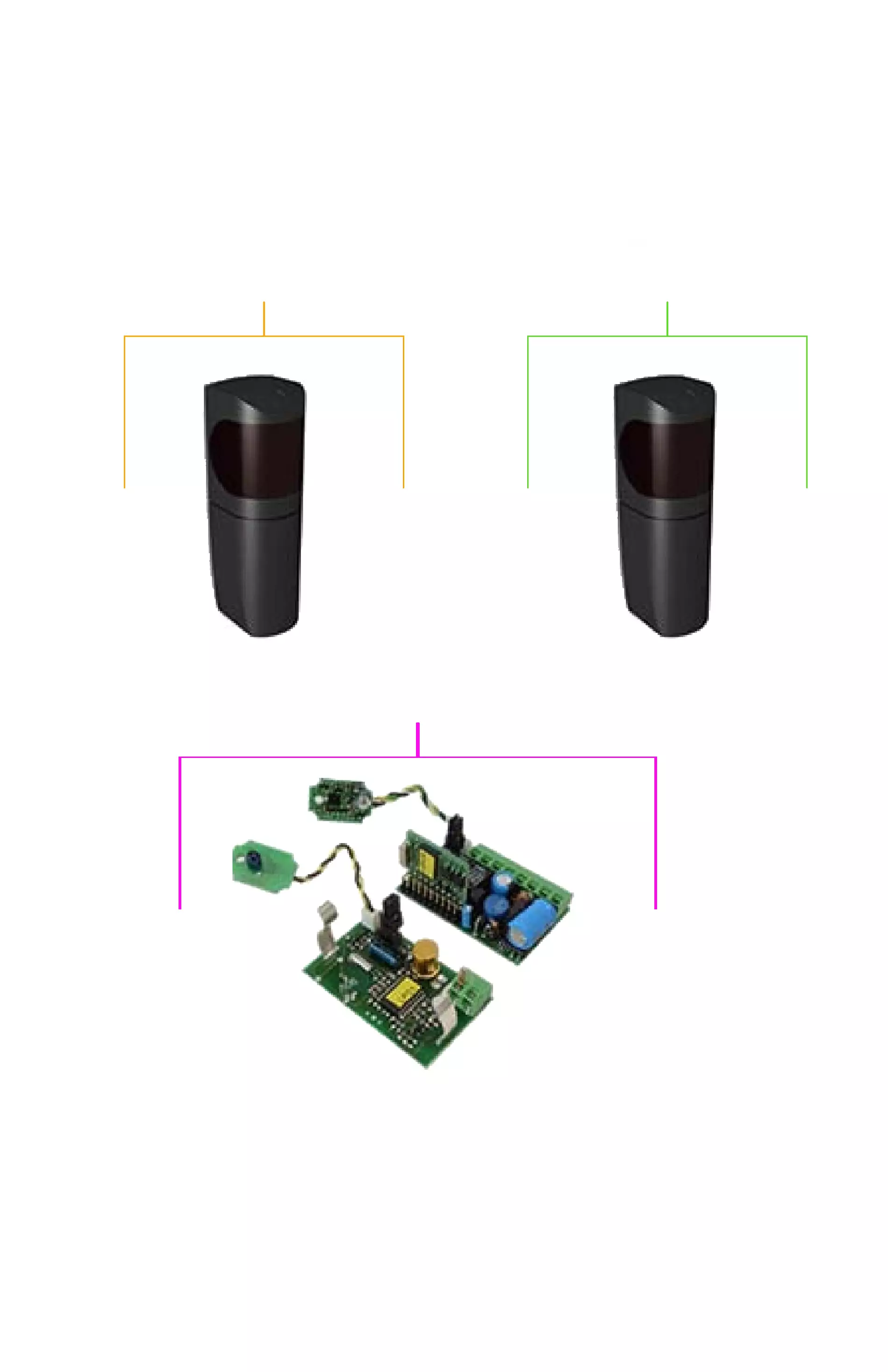 Сервисные запчасти, схема проезда Nice Nice FT210 фотоэлемент