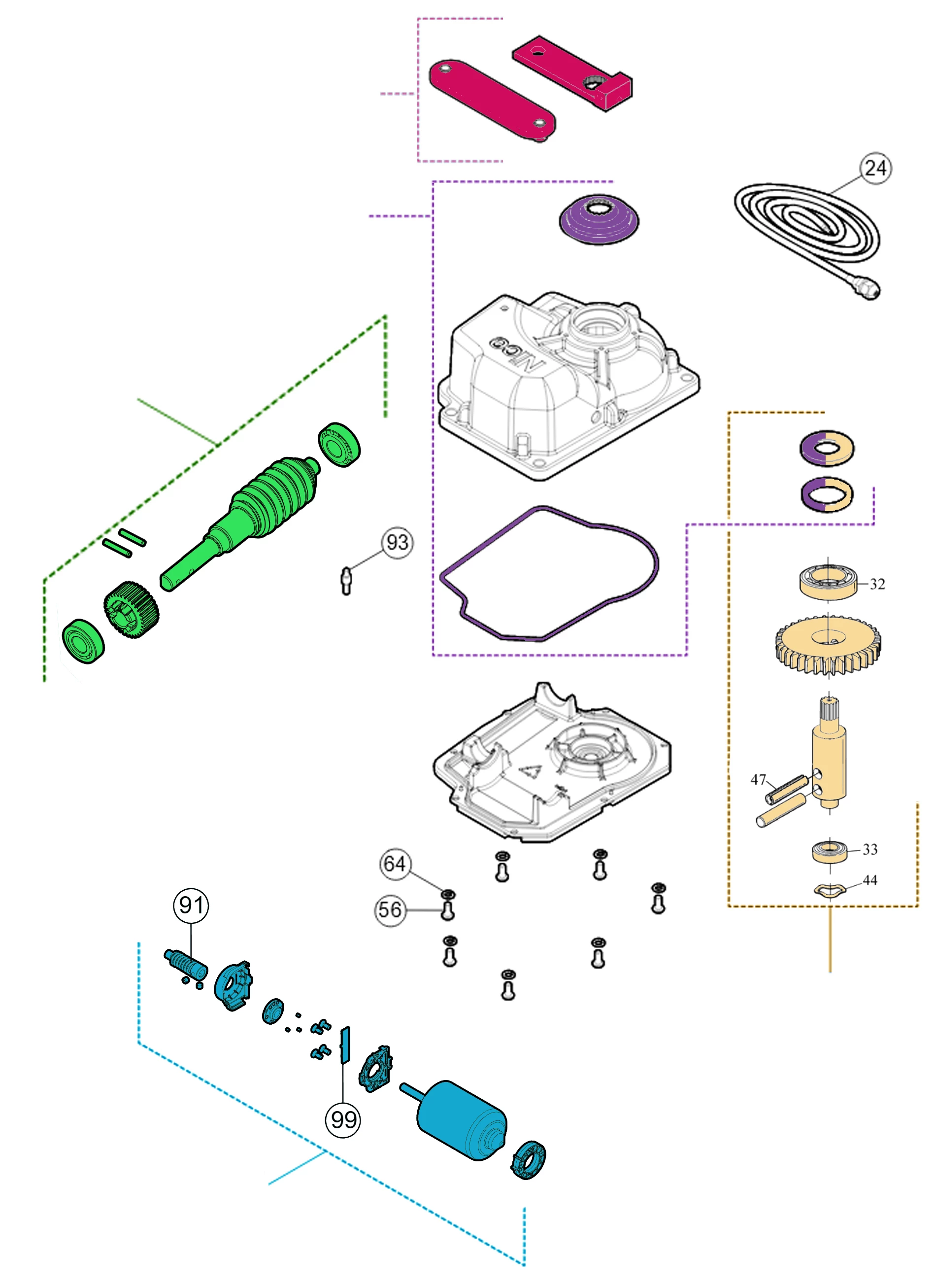 Сервисные запчасти, схема проезда Nice Nice M-Fab (ME3024R01)