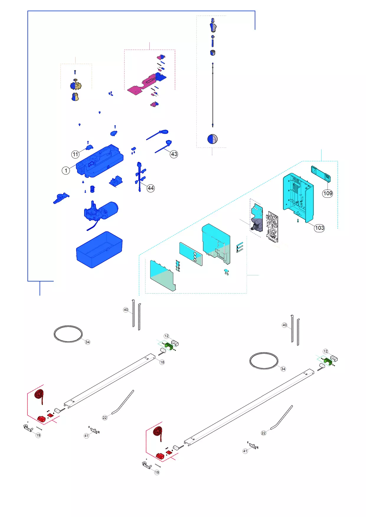 Сервисные запчасти, схема проезда Nice Nice Spy 650HS (SPY650HSBDKCE)