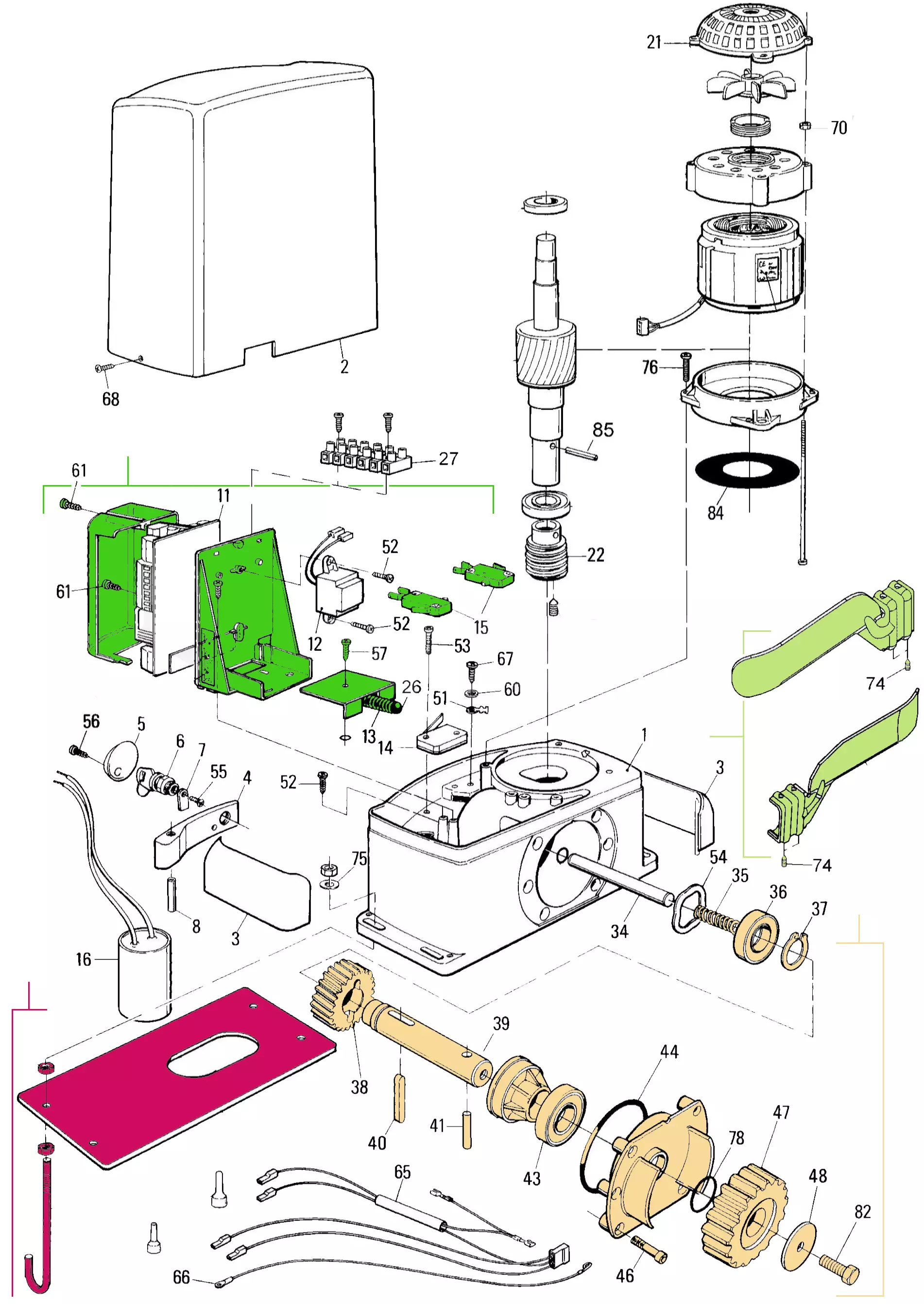 Сервисные запчасти, схема проезда Nice Nice Thor 2251 (TH2251)
