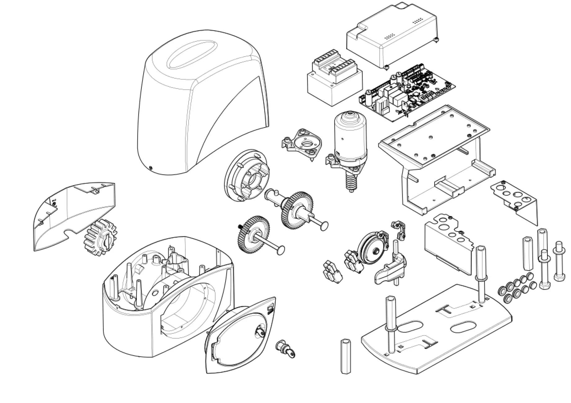 Szervizalkatrészek, vezetési séma CAME BX-243
