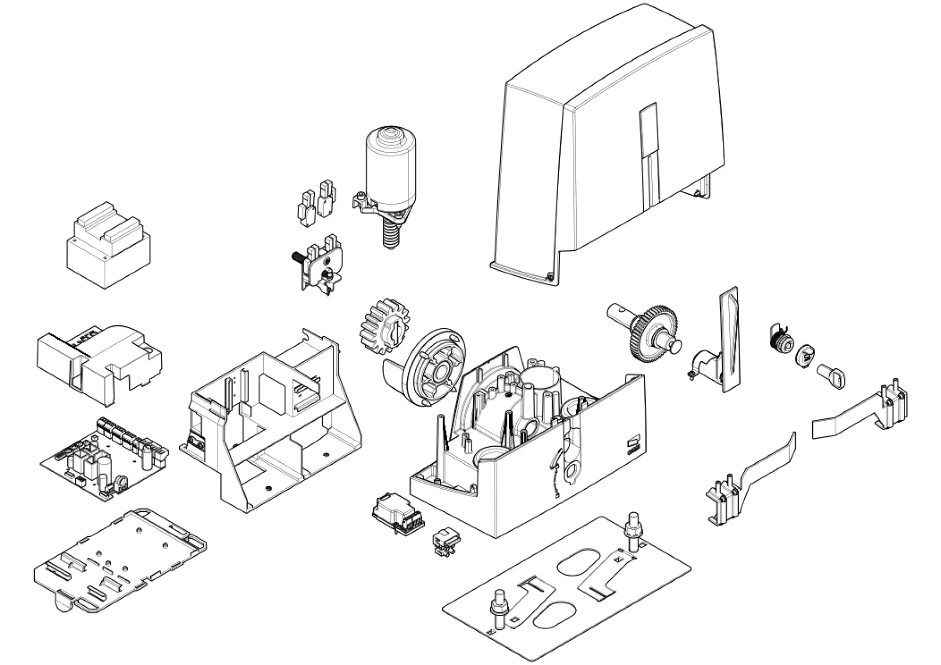 Szervizalkatrészek, vezetési séma CAME BXL04AGS