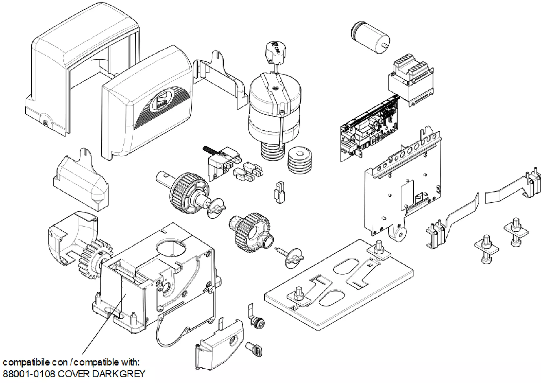 Szervizalkatrészek, vezetési séma CAME Came BX-10