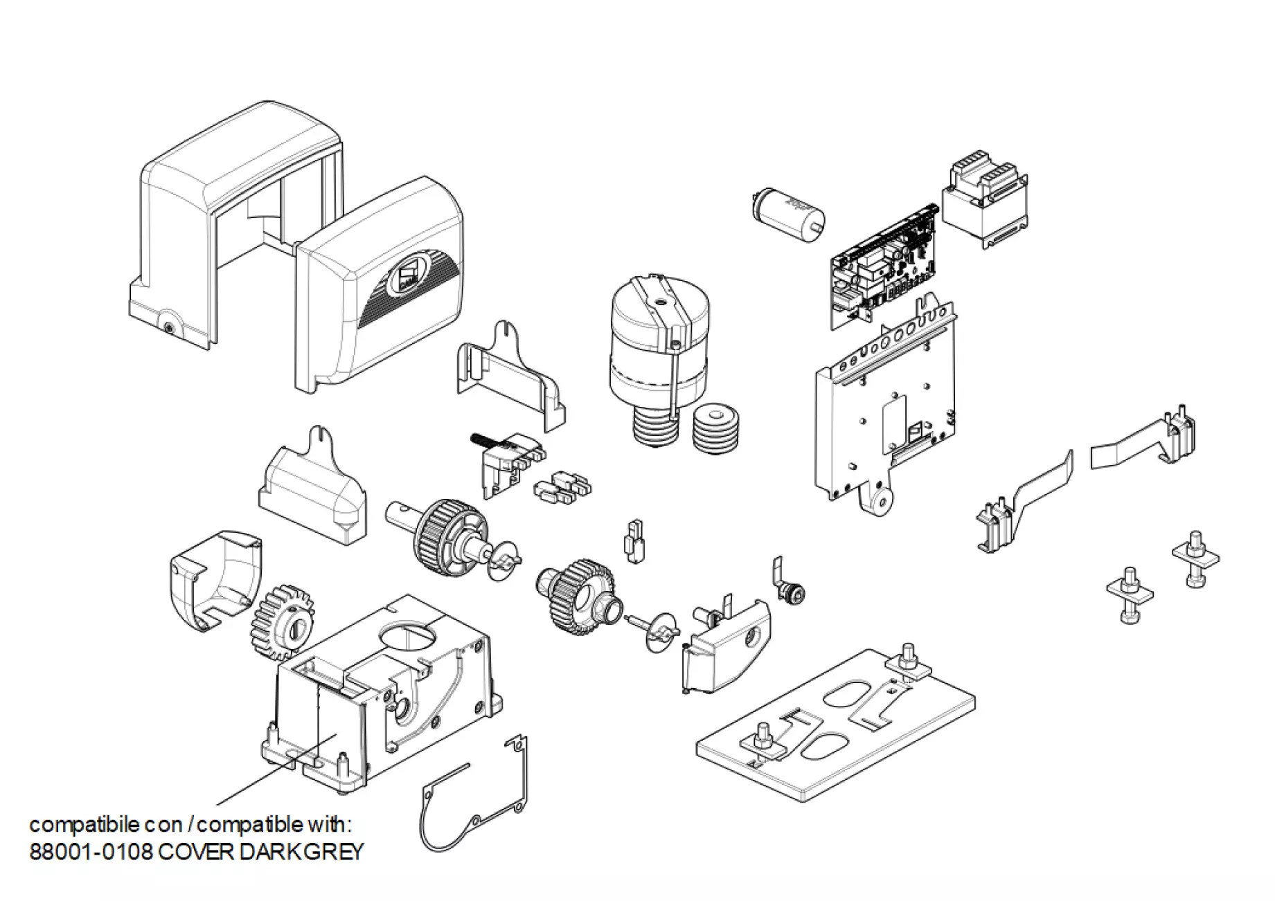 Szervizalkatrészek, vezetési séma CAME Came BX-68