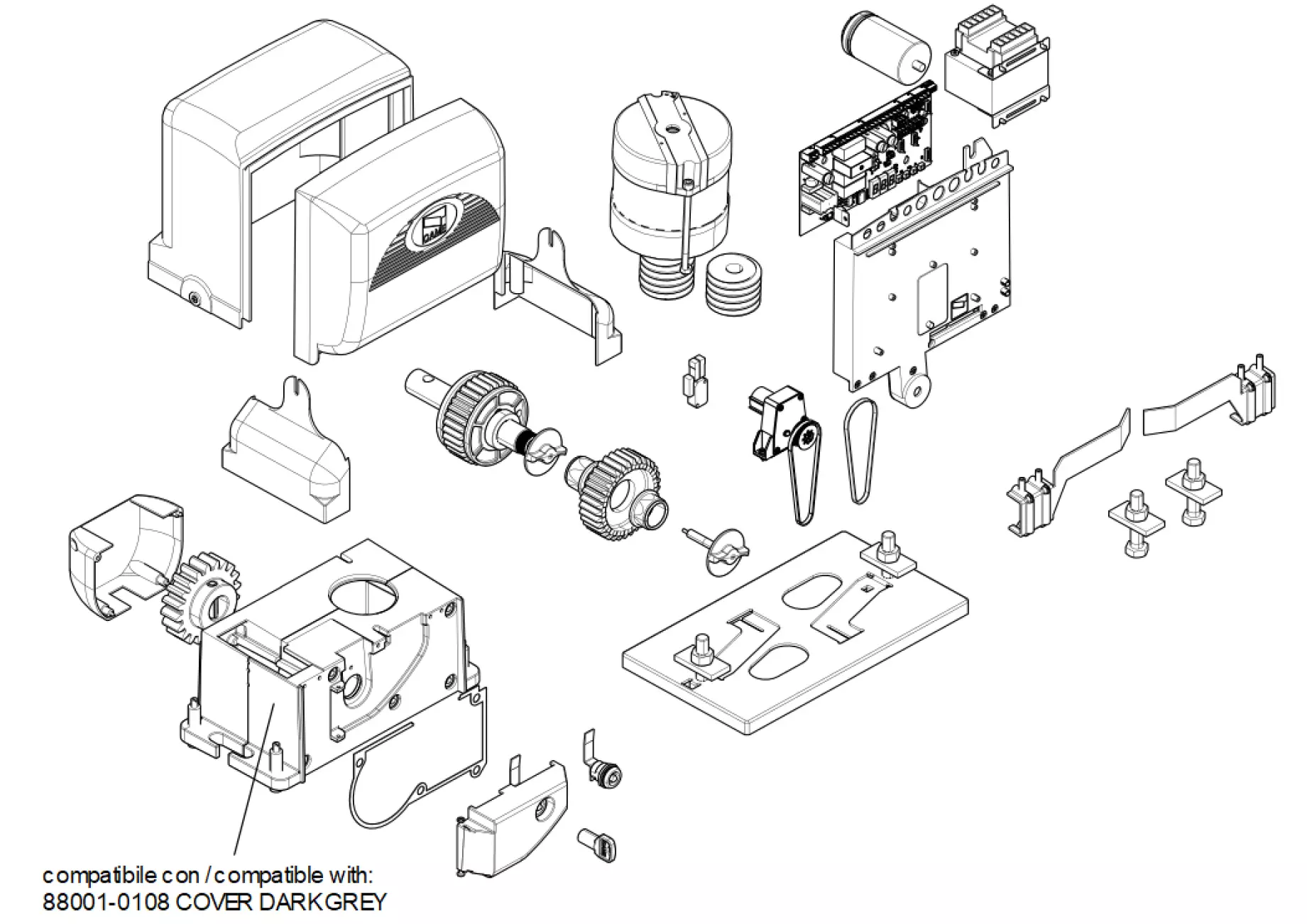 Szervizalkatrészek, vezetési séma CAME Came BX-E