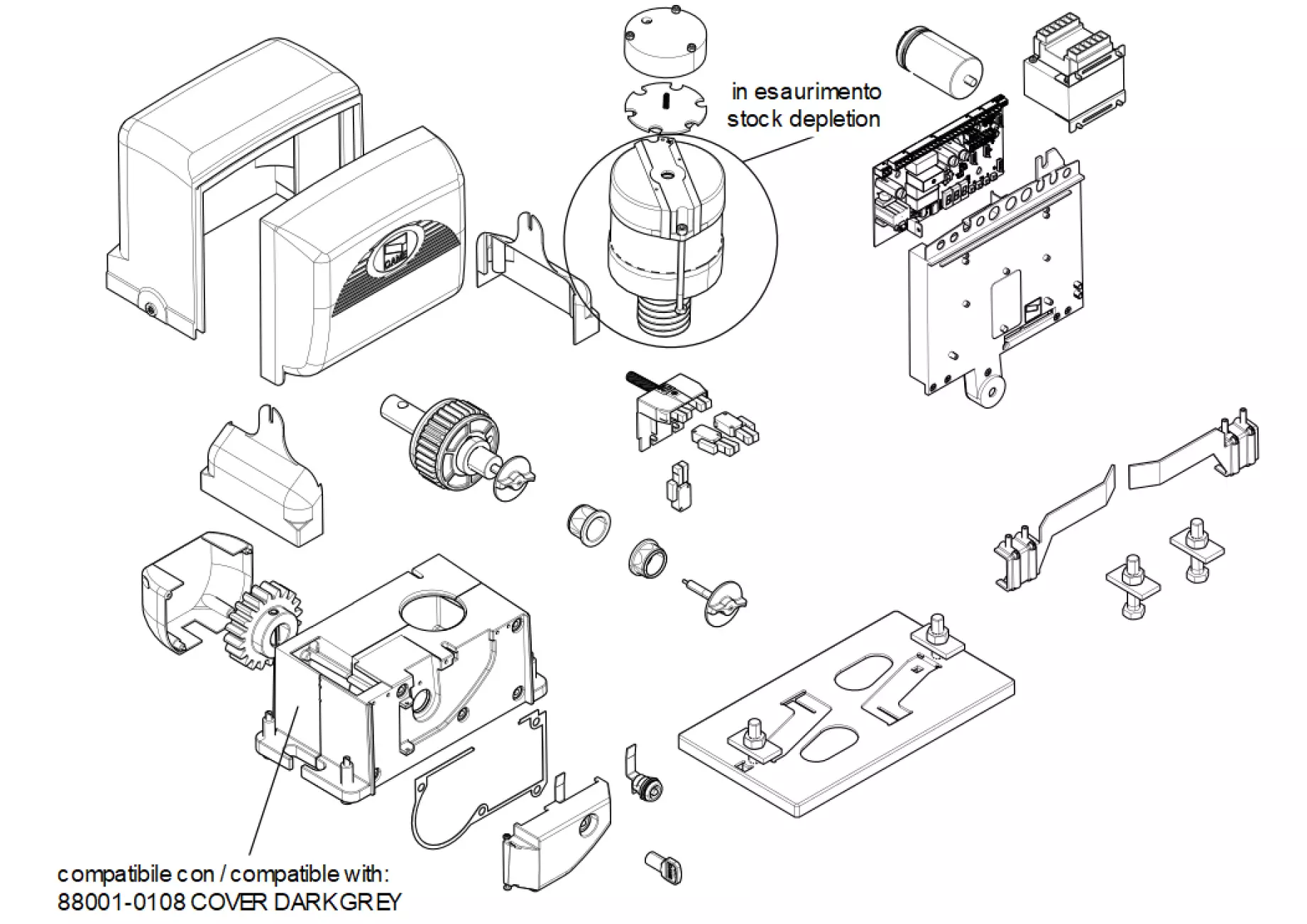 Szervizalkatrészek, vezetési séma CAME Came BX-P