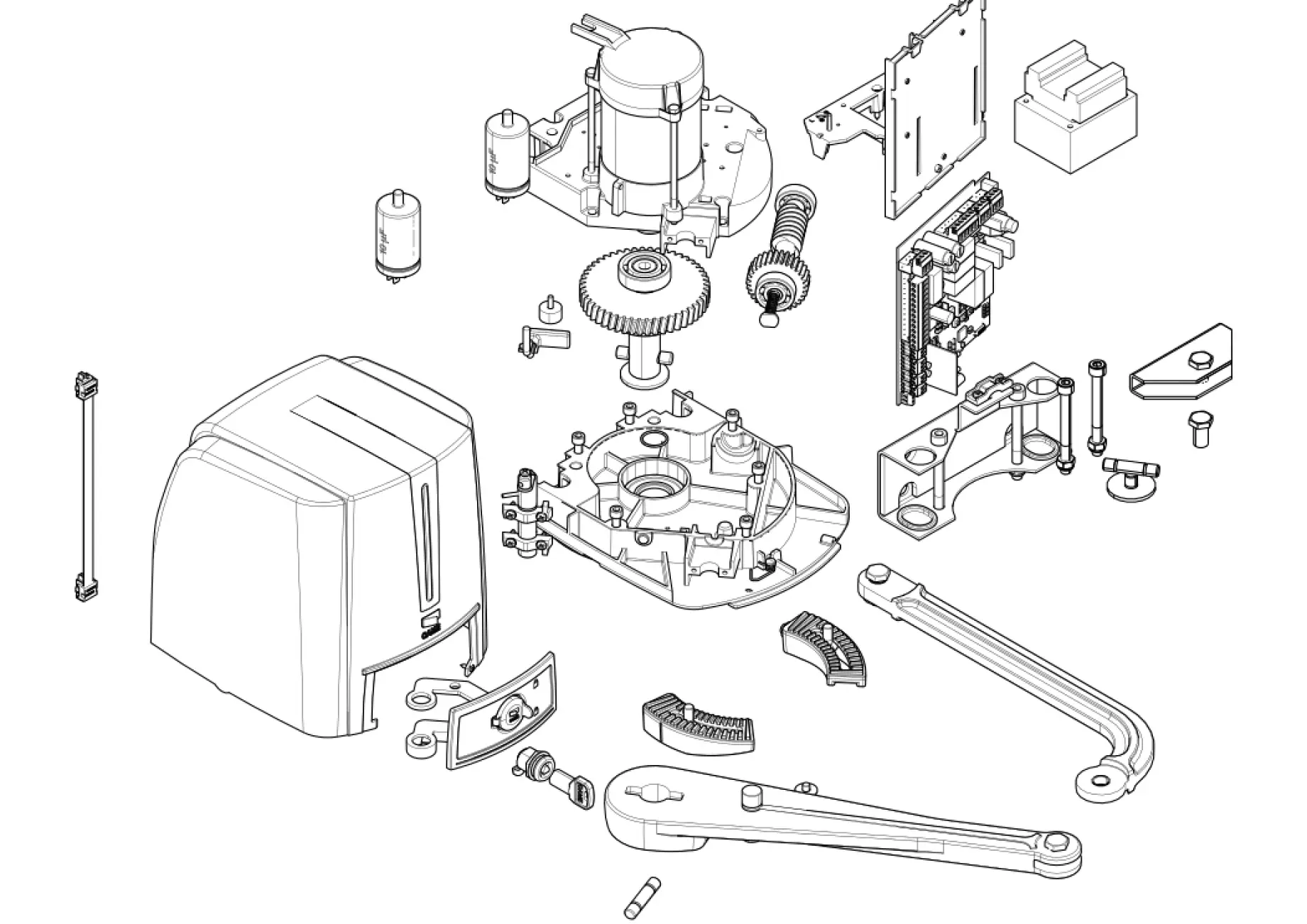 Szervizalkatrészek, vezetési séma CAME Came Fast40 FA40230CB