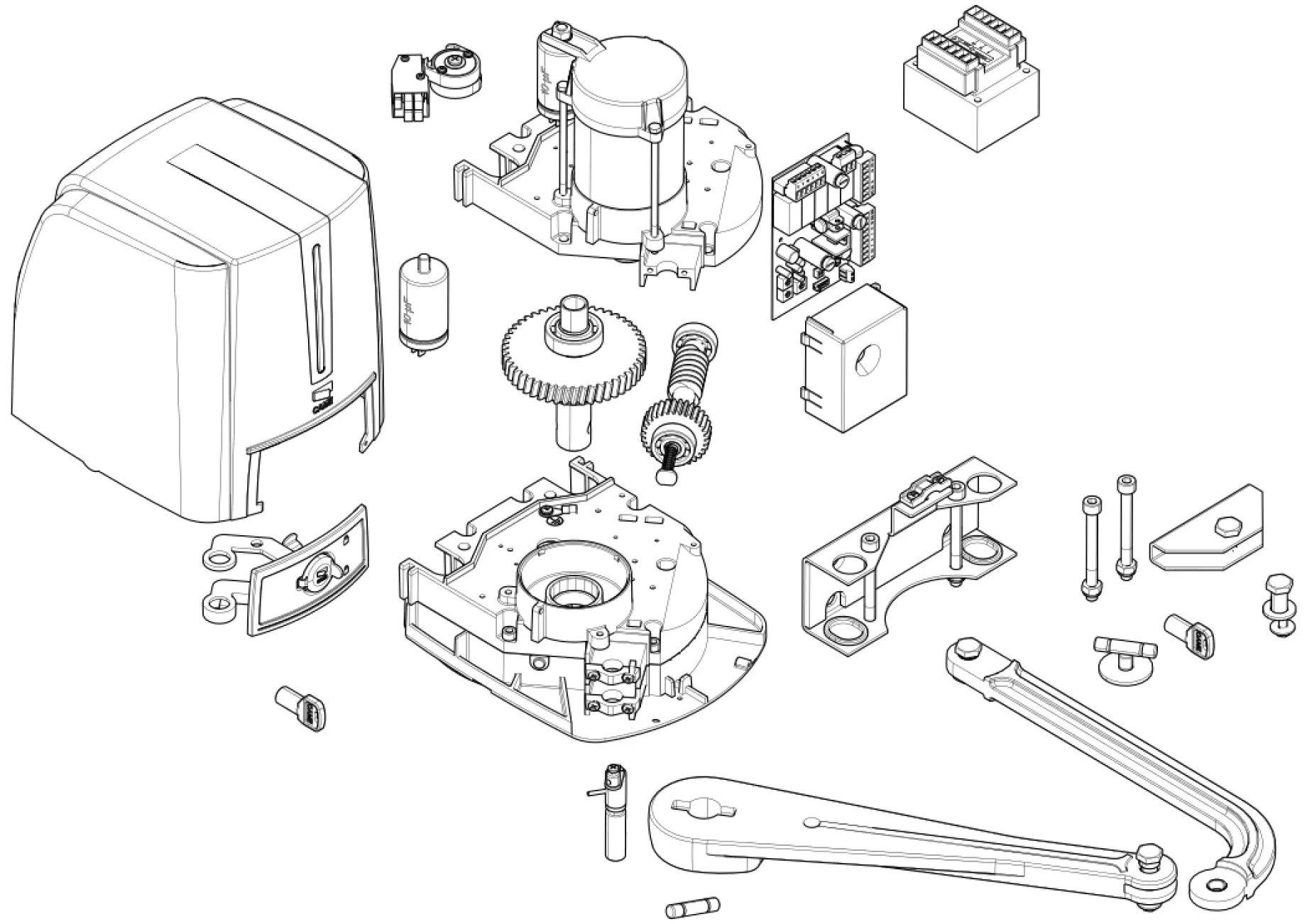 Szervizalkatrészek, vezetési séma CAME Came Fast70 FA70230CB