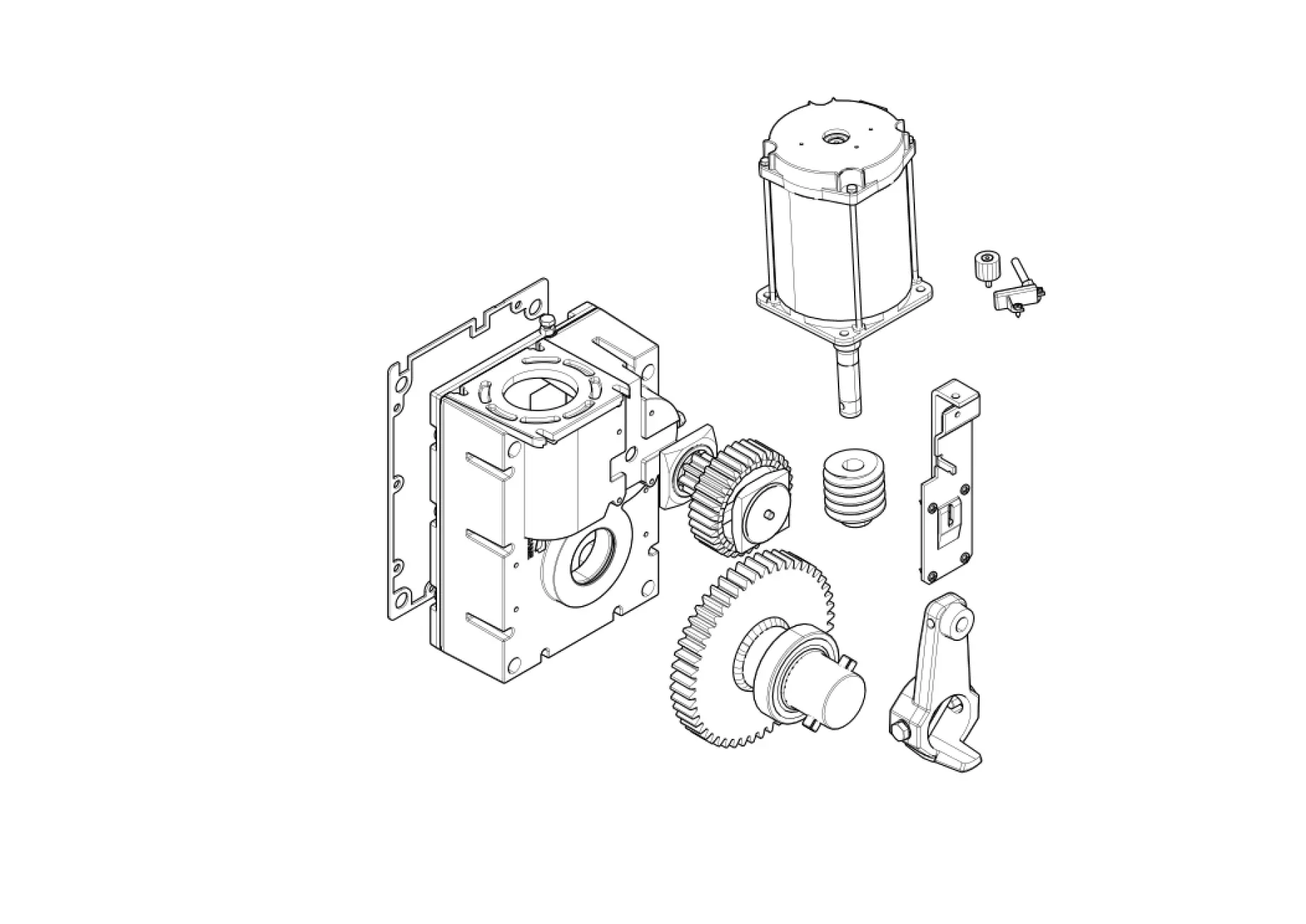 Szervizalkatrészek, vezetési séma CAME Came Gard 8 G2080E hajtóműves motor