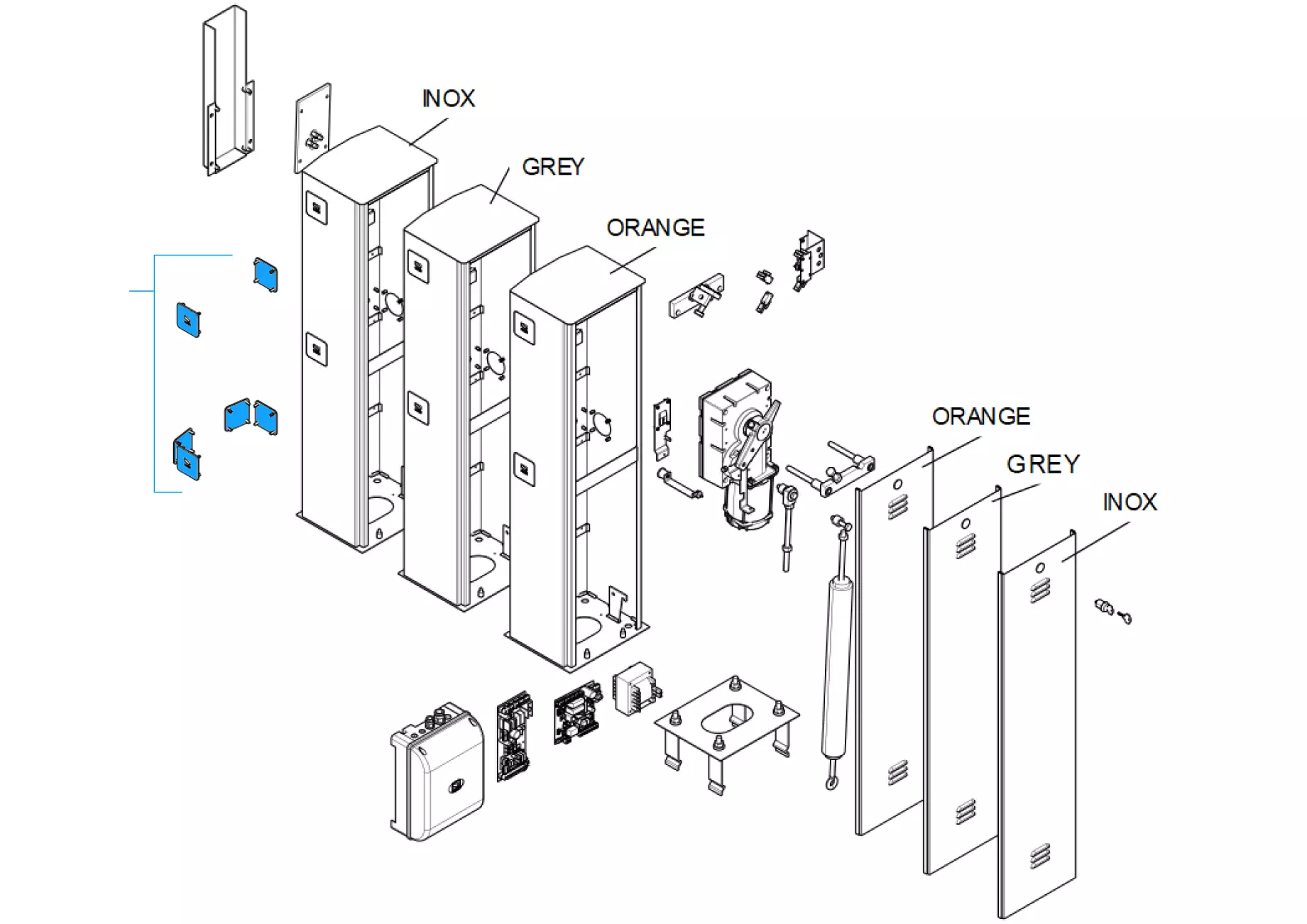 Szervizalkatrészek, vezetési séma CAME Came Gard G4000 G4001 G4000N