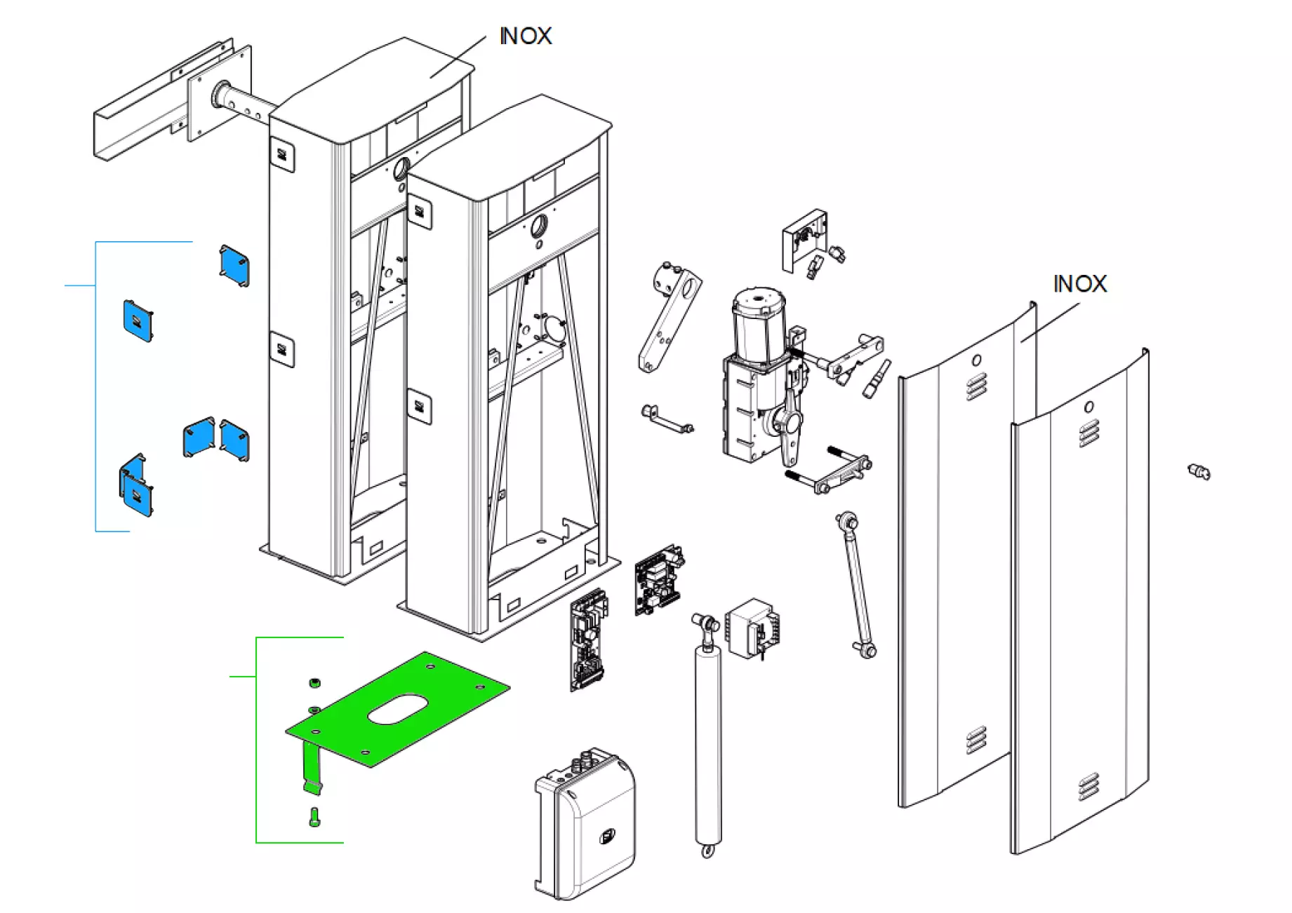 Szervizalkatrészek, vezetési séma CAME Came Gard G6000 V.1