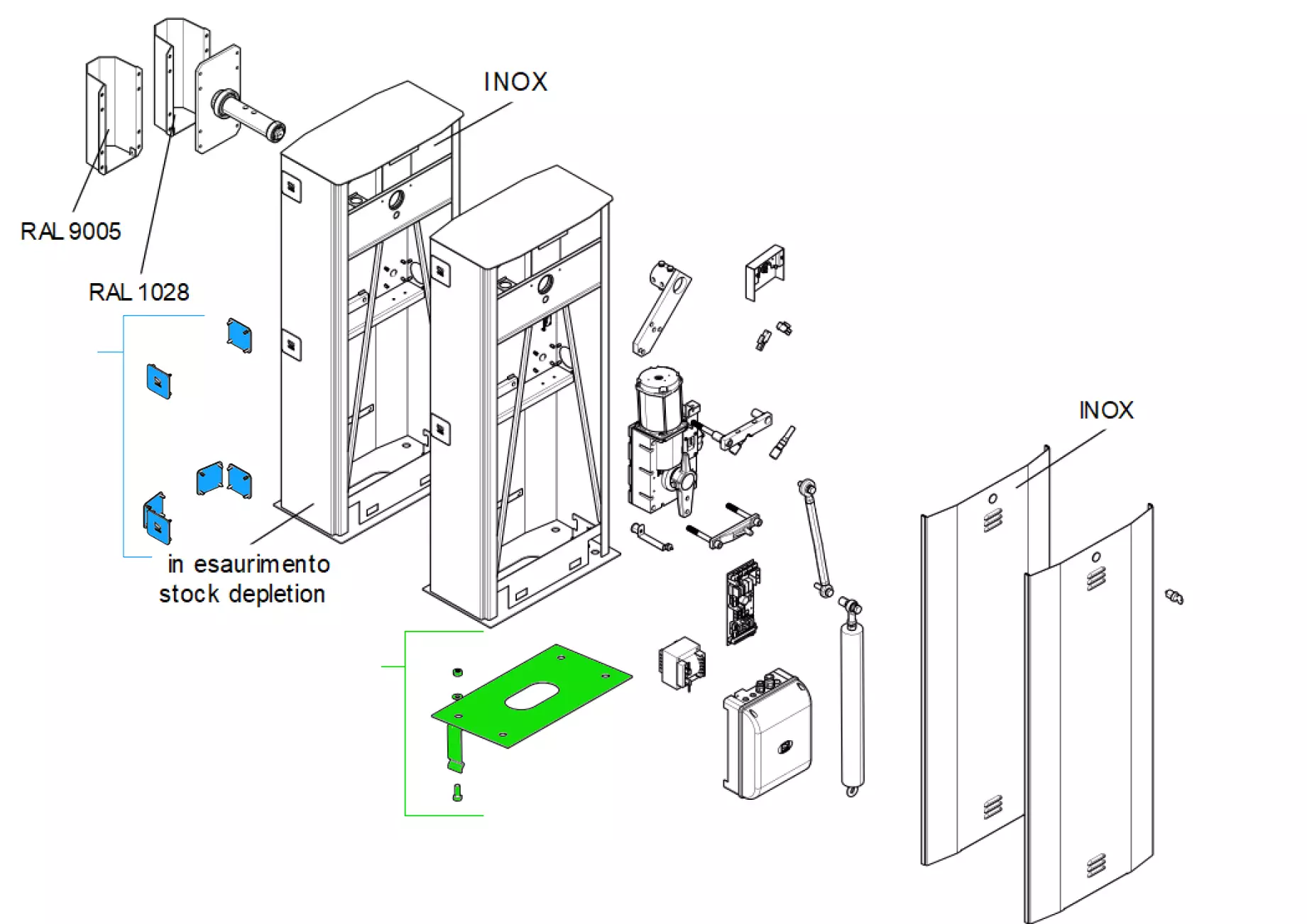 Szervizalkatrészek, vezetési séma CAME Came Gard G6500 G6501