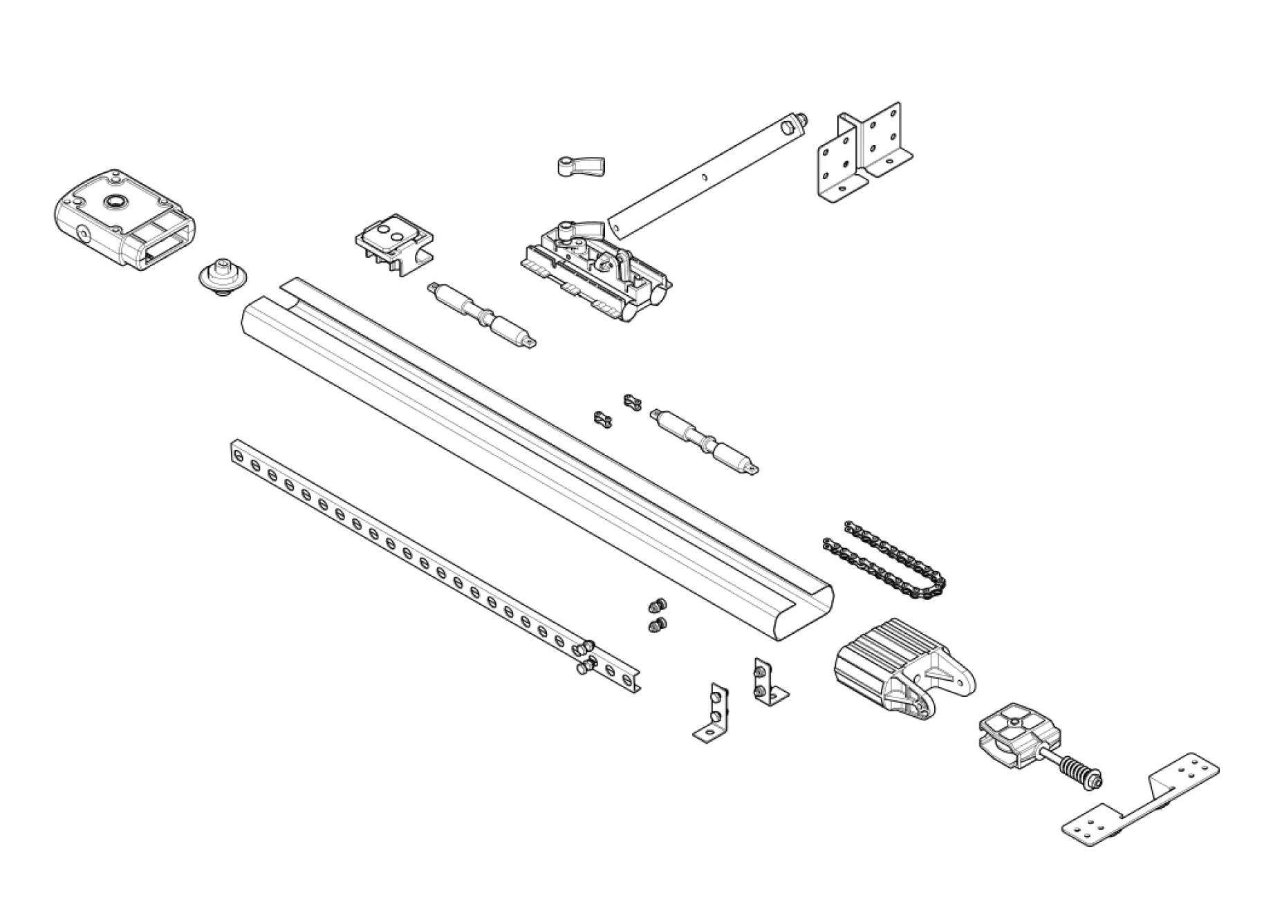 Szervizalkatrészek, vezetési séma CAME Came Guide Ver V0679