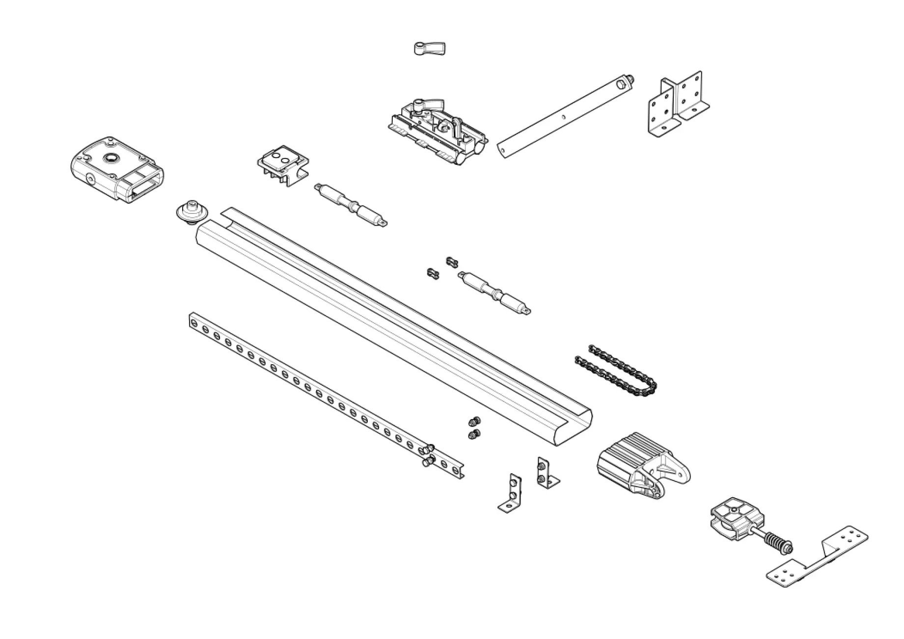 Szervizalkatrészek, vezetési séma CAME Came Guide Ver V0683