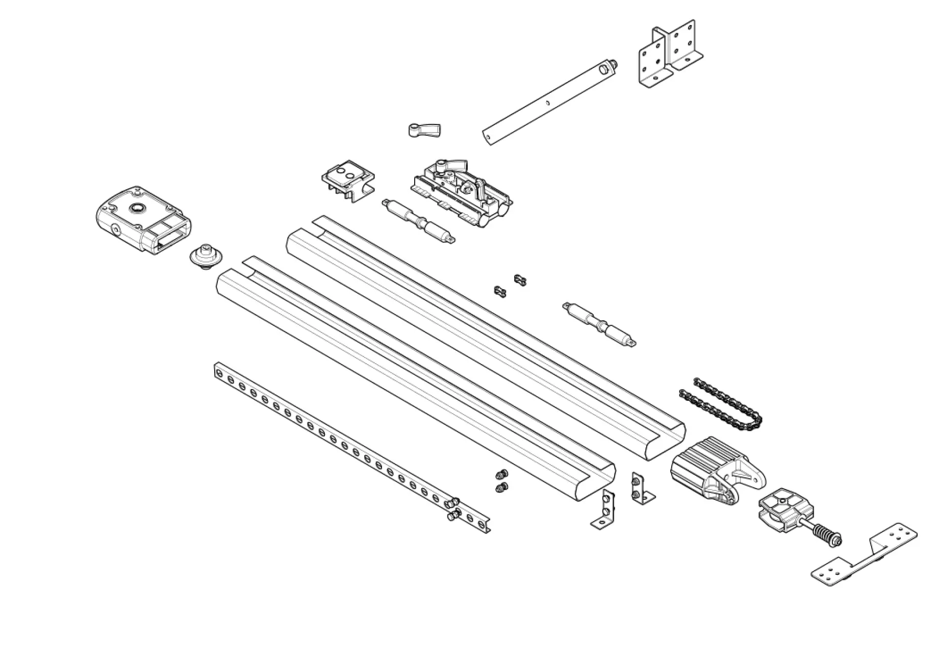 Szervizalkatrészek, vezetési séma CAME Came Guide Ver V0684