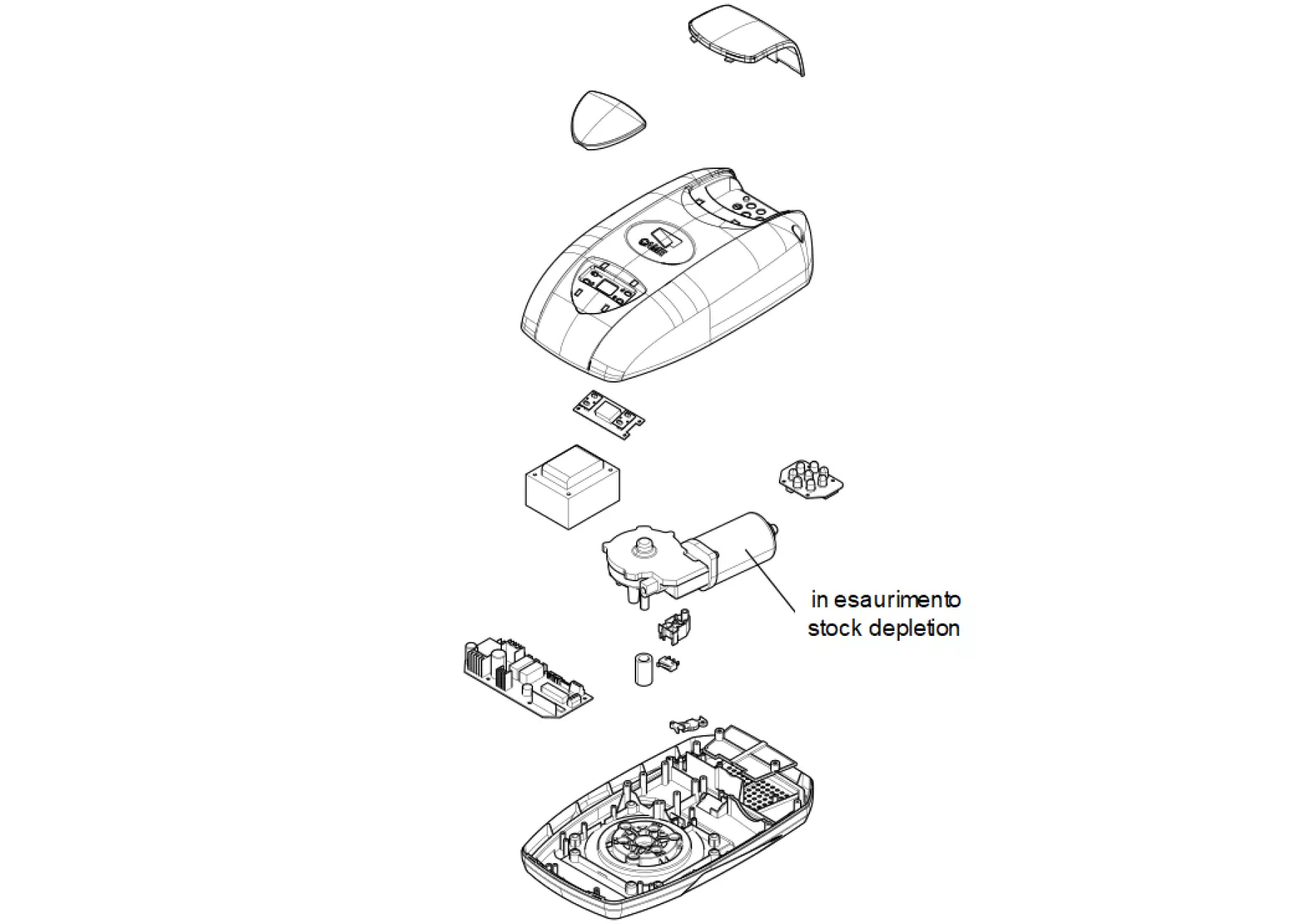 Szervizalkatrészek, vezetési séma CAME V6000