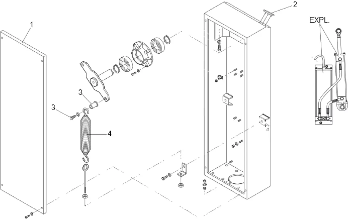 Szervizalkatrészek, vezetési séma FAAC 610 RAPID BARRIER - LIGHT BEAM