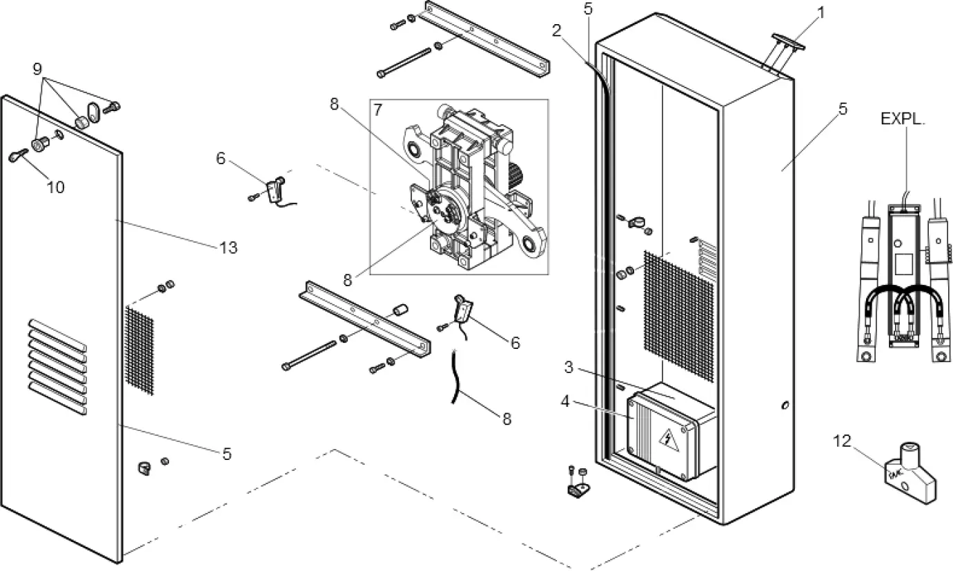 Szervizalkatrészek, vezetési séma FAAC 620 STD
