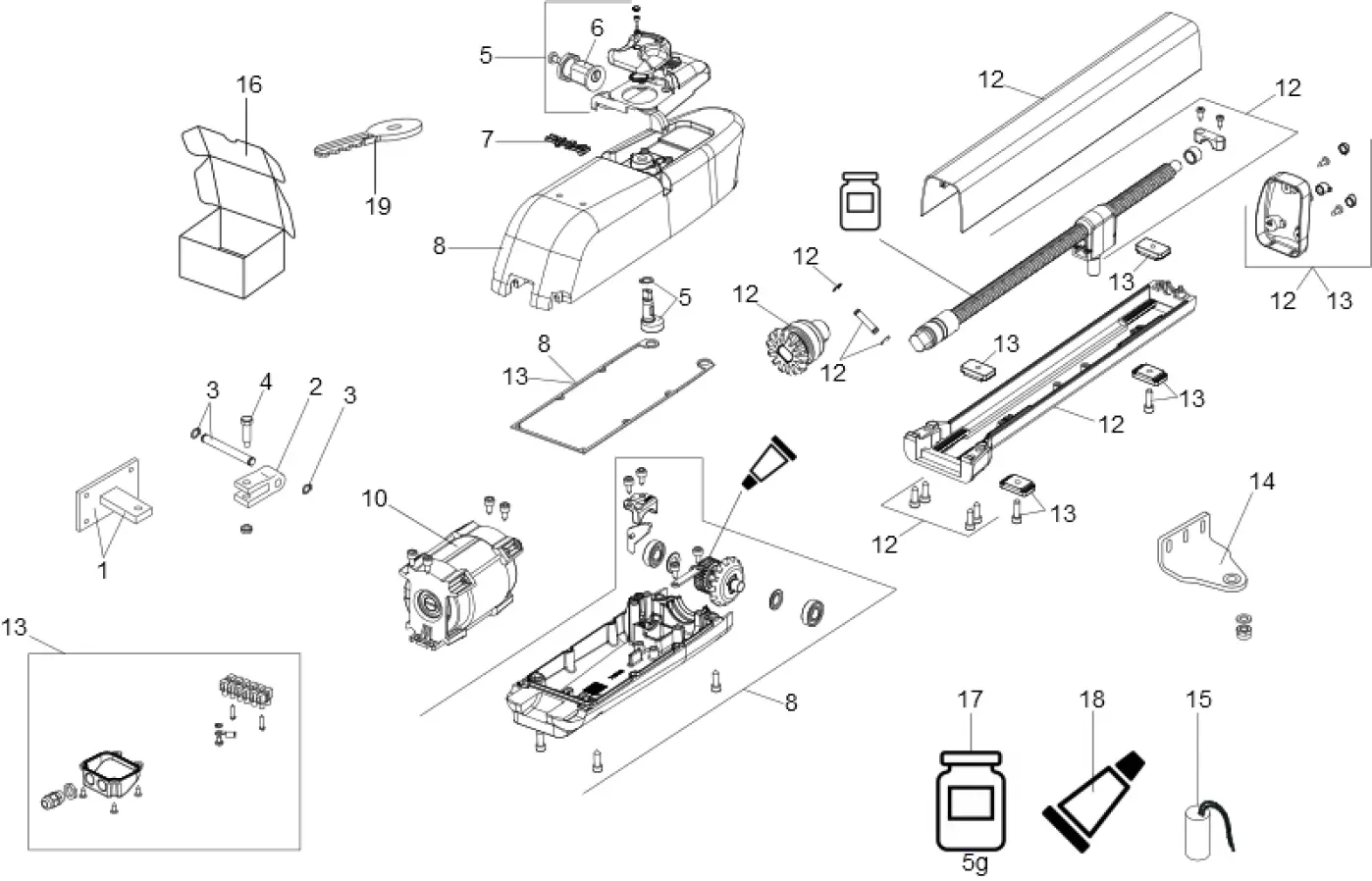 Szervizalkatrészek, vezetési séma FAAC Faac 413 230 V