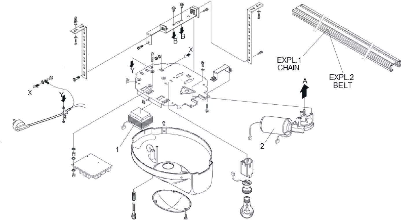 Szervizalkatrészek, vezetési séma FAAC Faac 576 EM