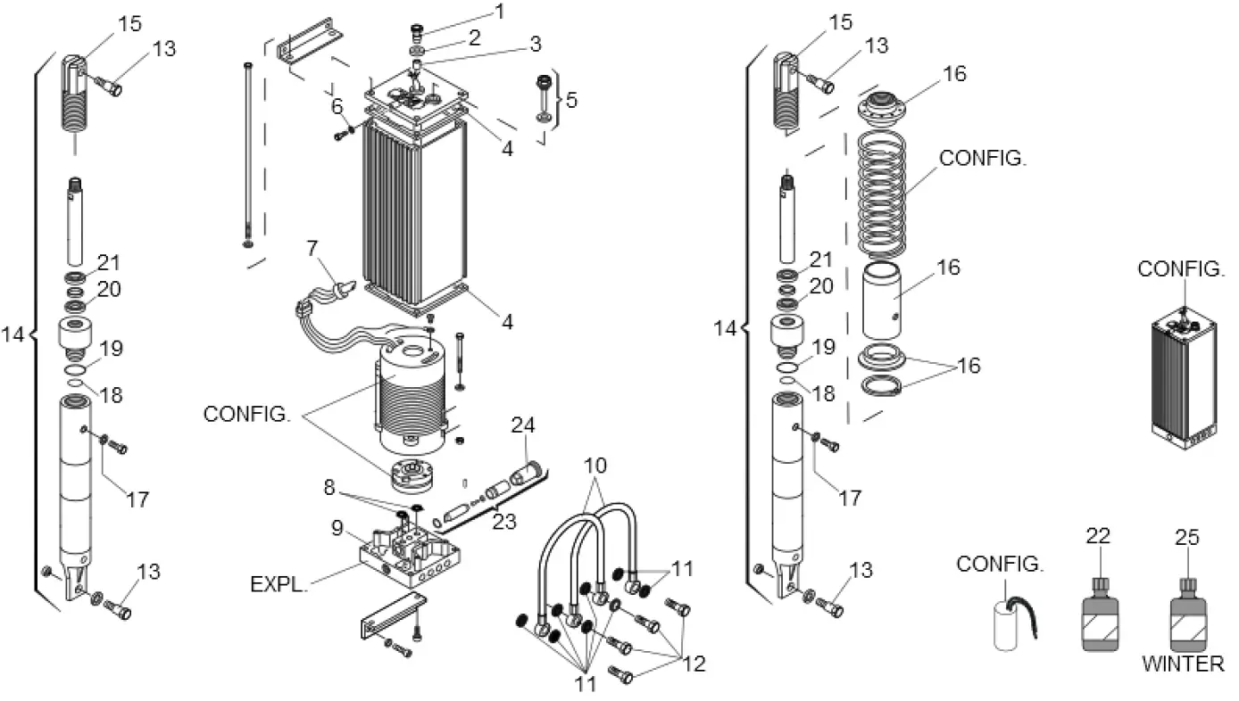 Szervizalkatrészek, vezetési séma FAAC Faac 620 RAP 2