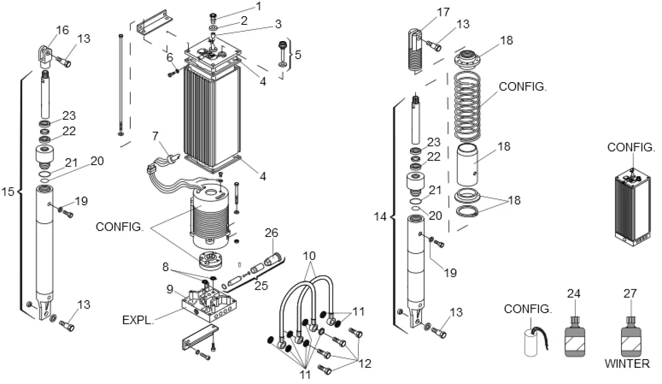 Szervizalkatrészek, vezetési séma FAAC Faac 640 2