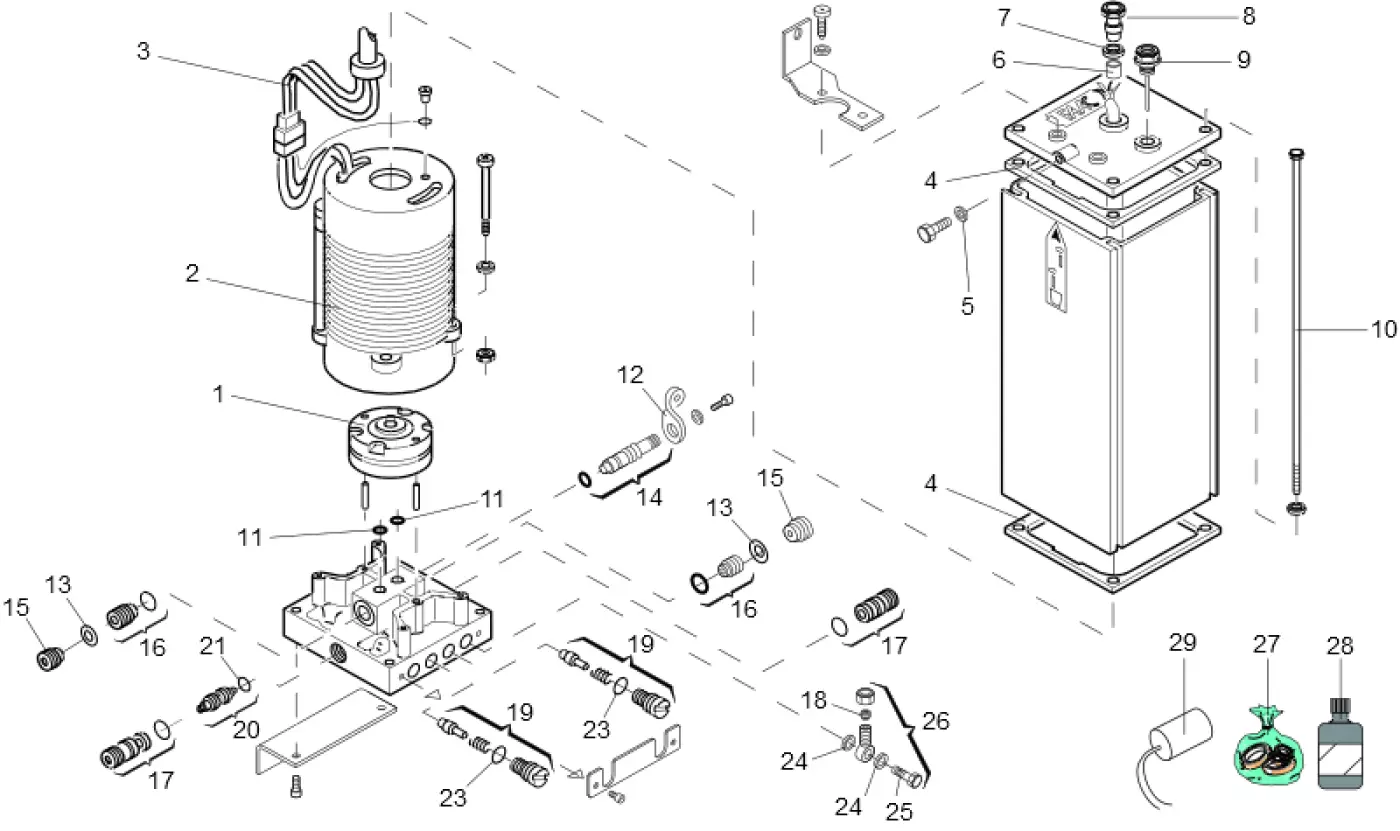 Szervizalkatrészek, vezetési séma FAAC Faac 750 SB
