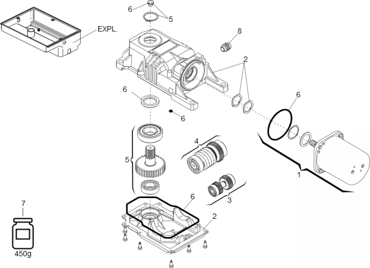 Szervizalkatrészek, vezetési séma FAAC Faac 770 24V