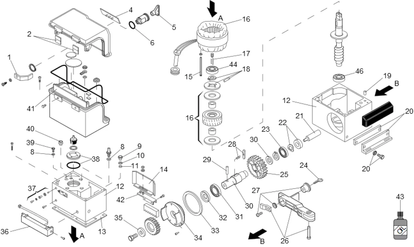 Szervizalkatrészek, vezetési séma FAAC Faac 844 MC 3PH