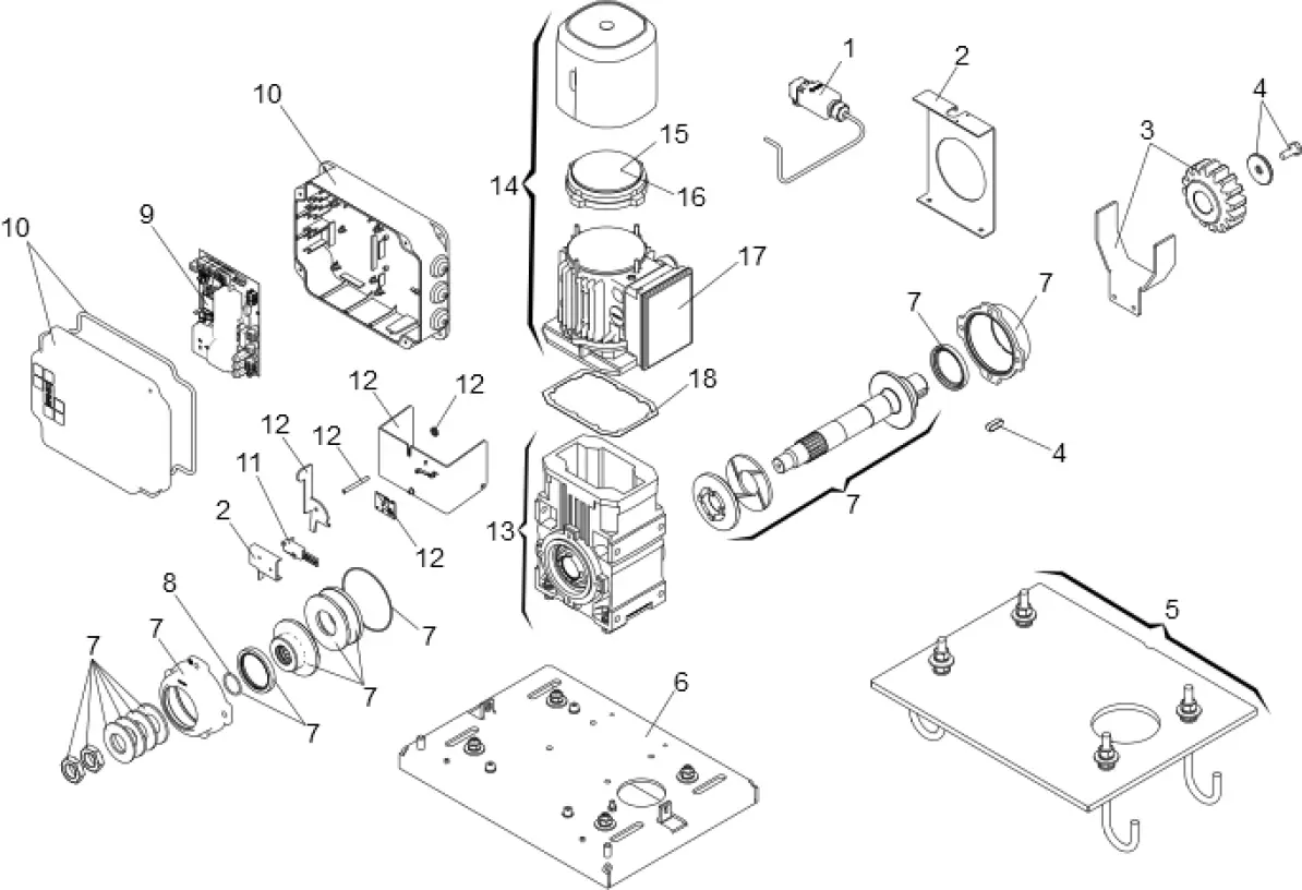 Szervizalkatrészek, vezetési séma FAAC Faac 884 2