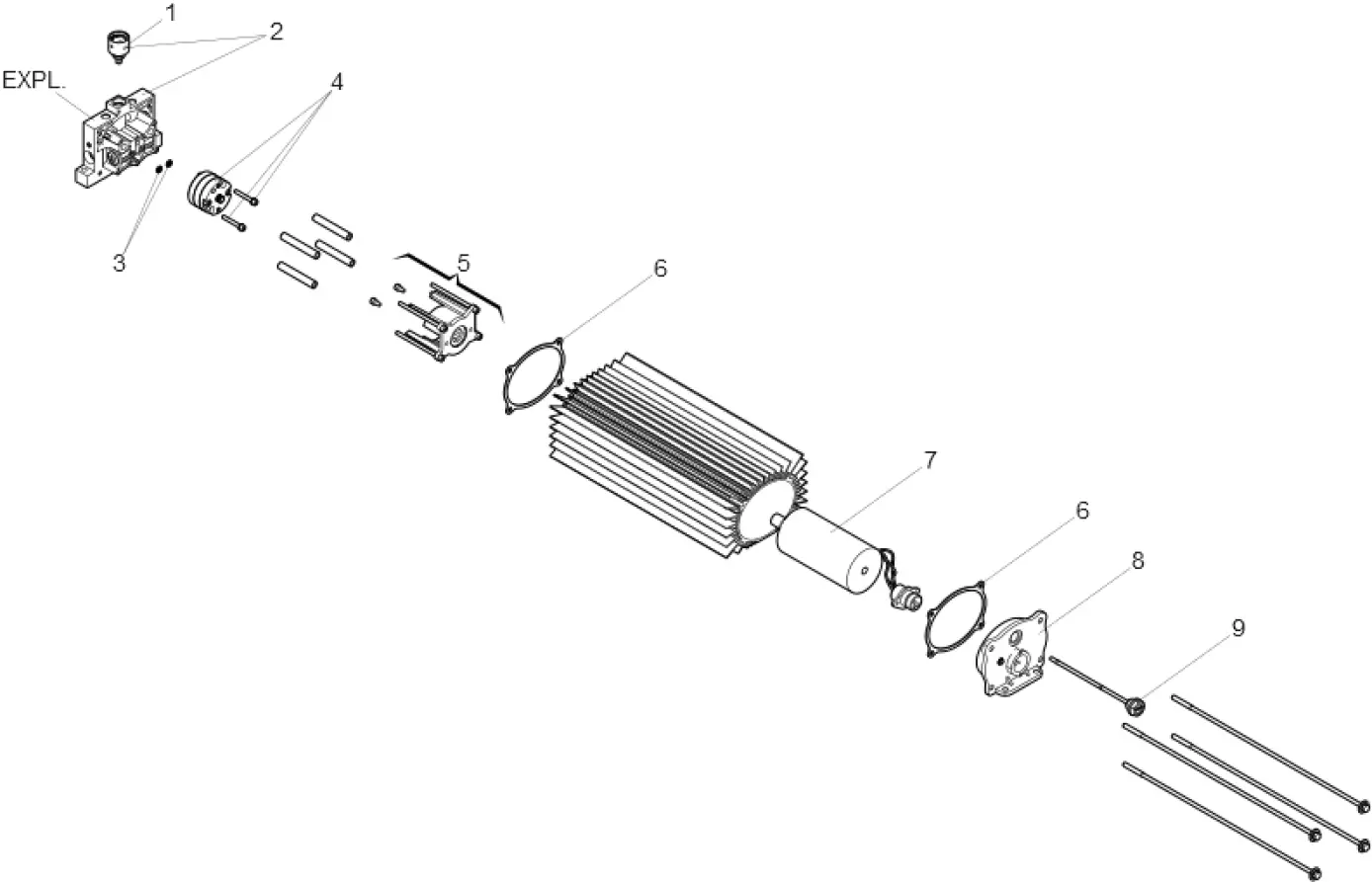 Szervizalkatrészek, vezetési séma FAAC Faac B680H Hidraulikus egység