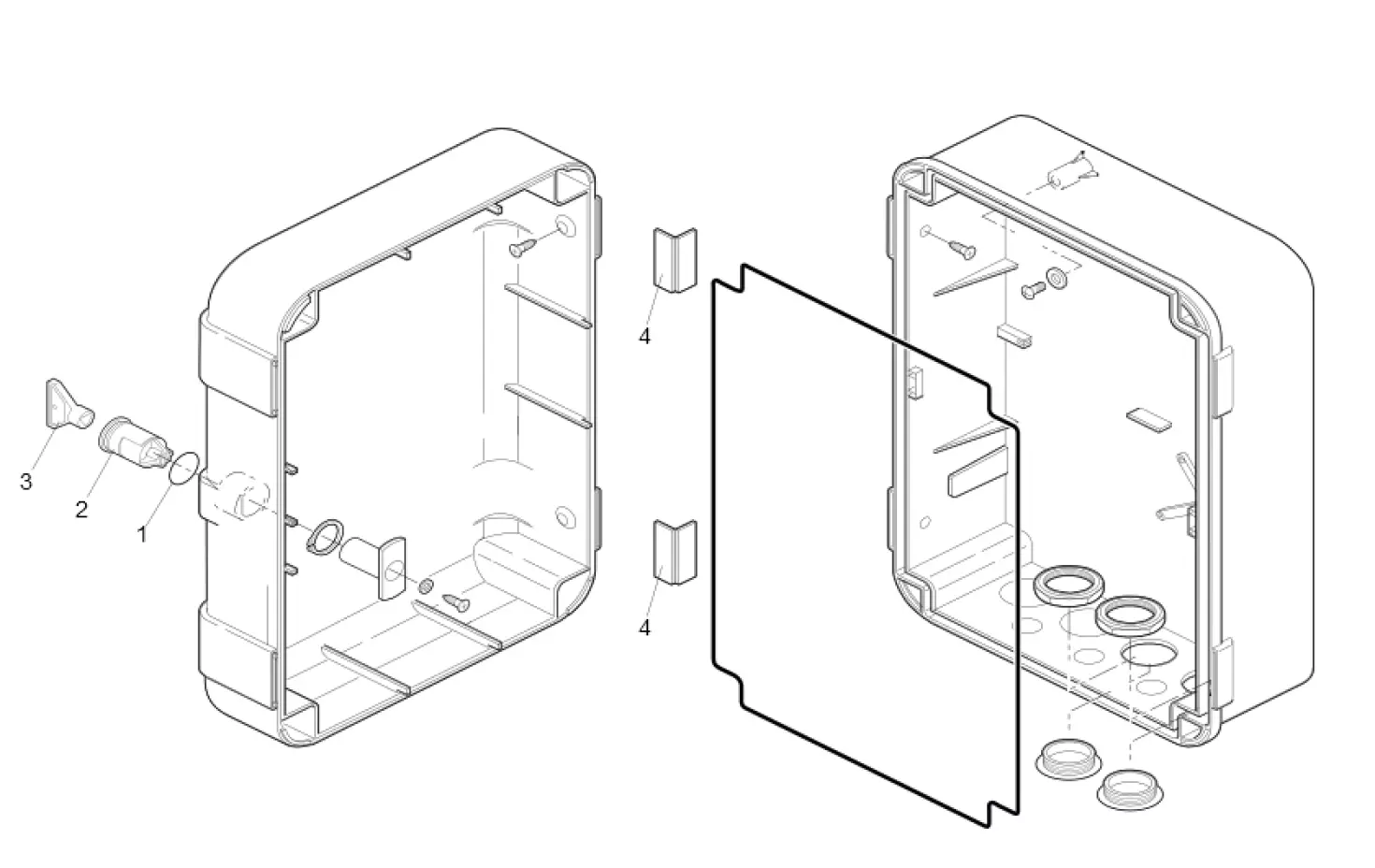 Szervizalkatrészek, vezetési séma FAAC Faac Box 750 L-M