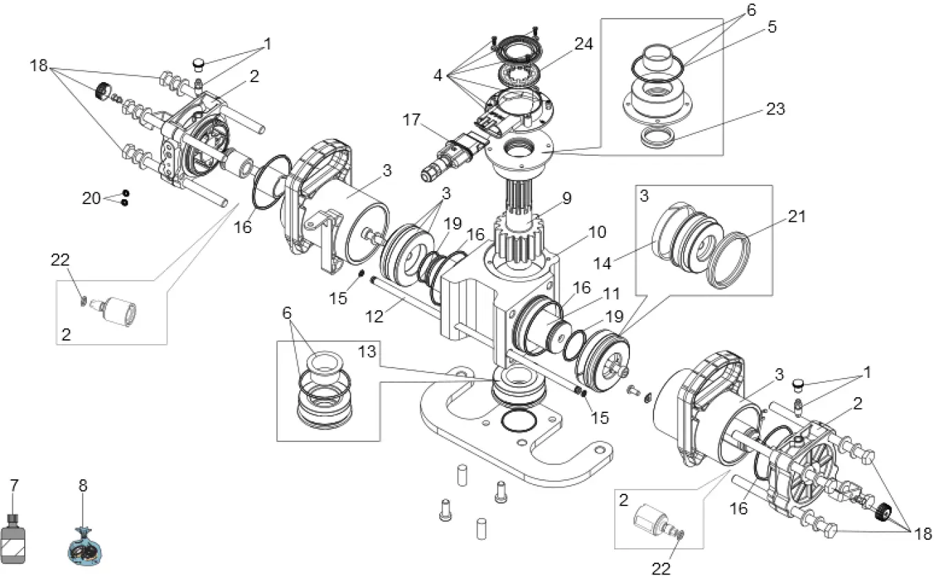 Szervizalkatrészek, vezetési séma FAAC Faac S700H 180 Jack