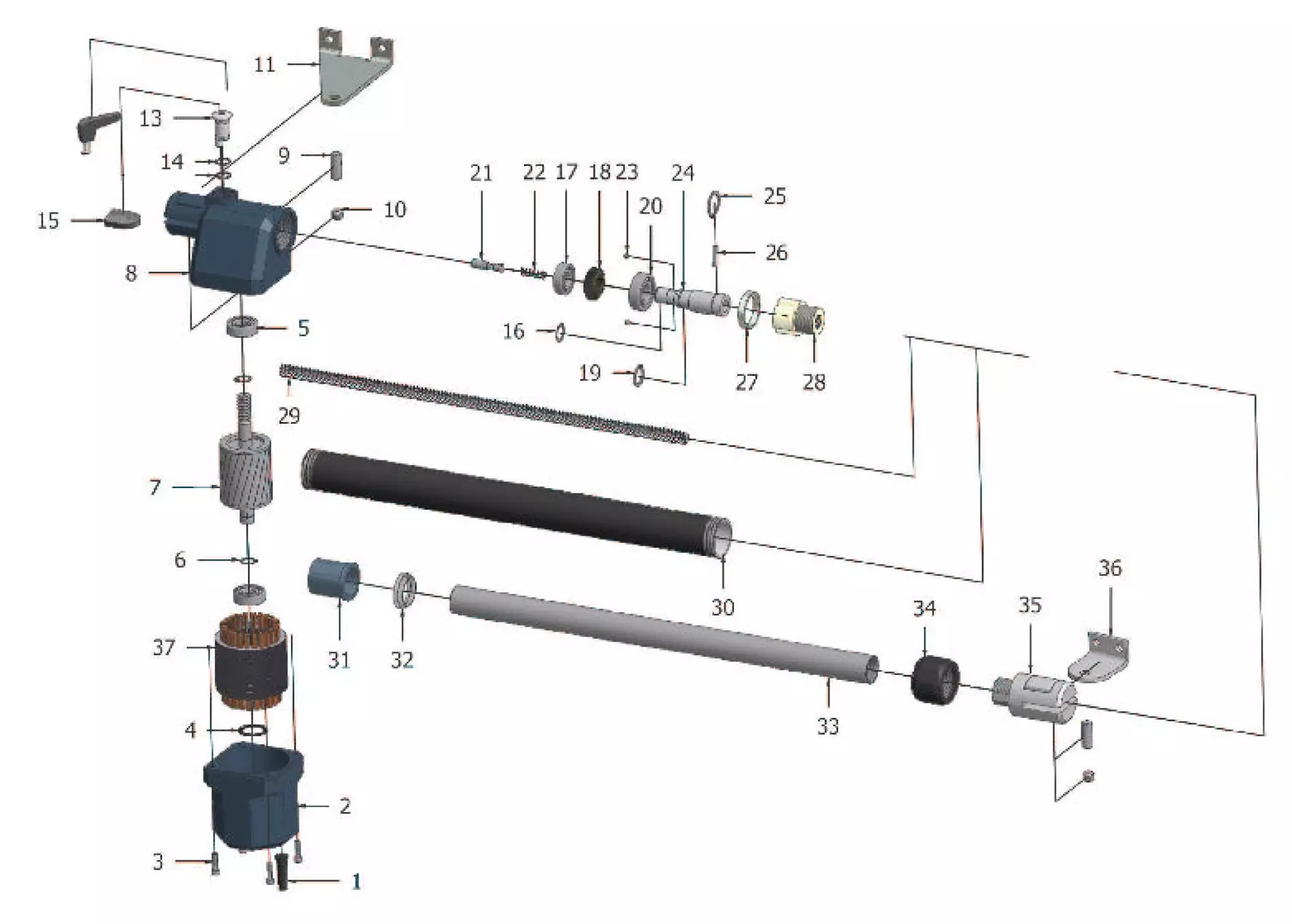 Szervizalkatrészek, vezetési séma KINGgates KINGgates Linear 400/600 (korszerűsítés előtt)