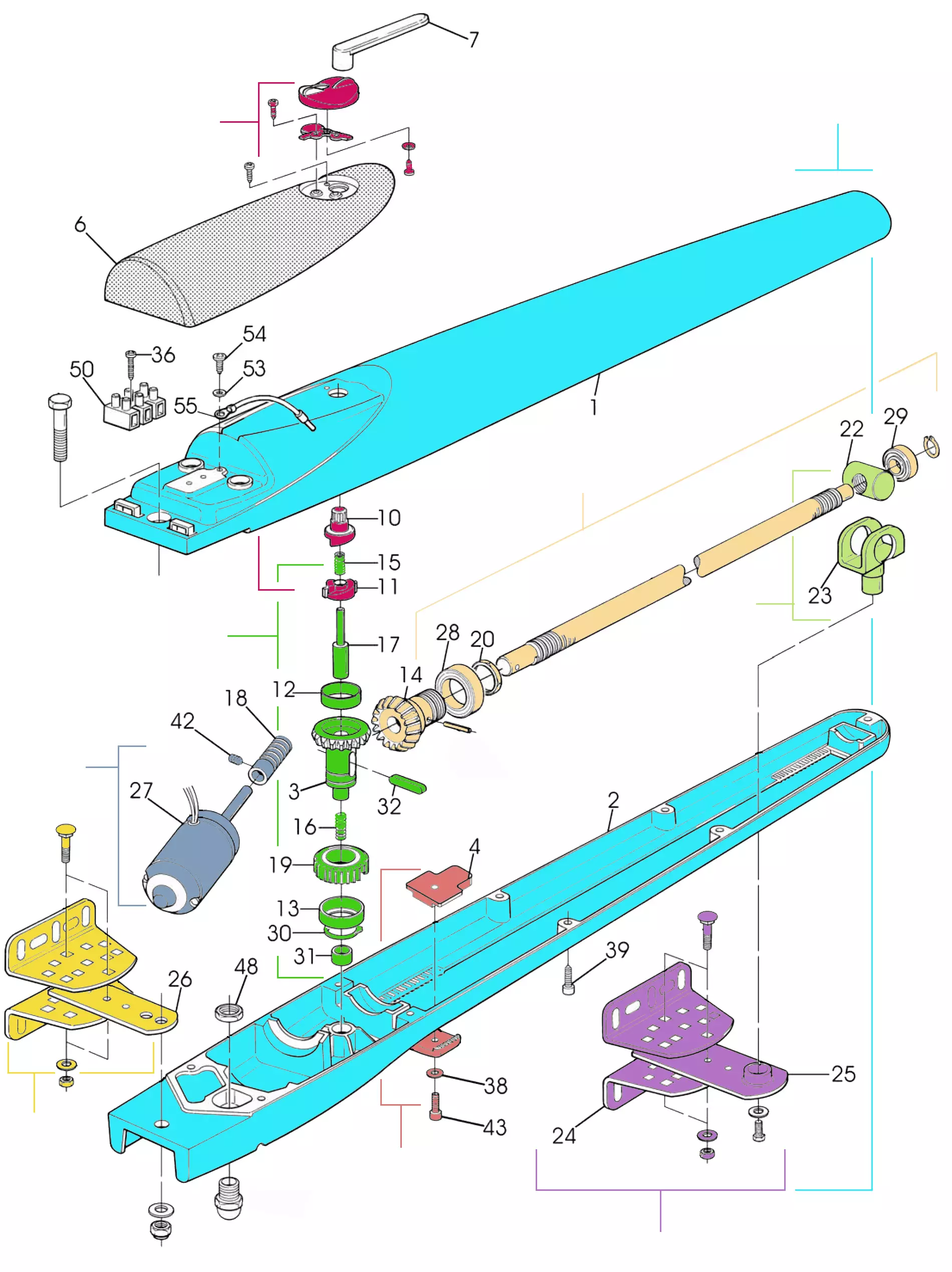 Szervizalkatrészek, vezetési séma Mhouse Mhouse WG10S/WG20S