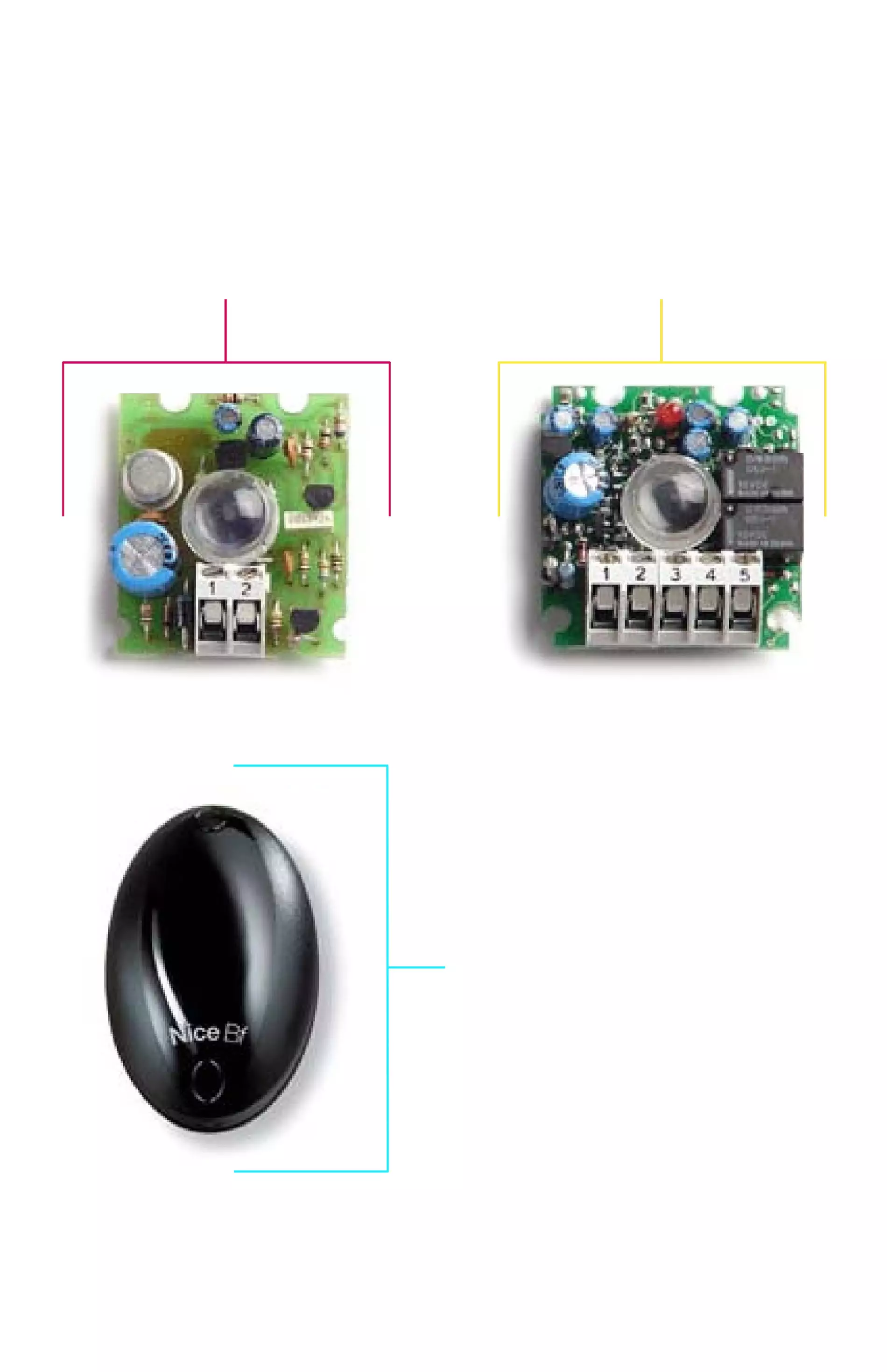 Szervizalkatrészek, vezetési séma Nice Nice BF fotocella
