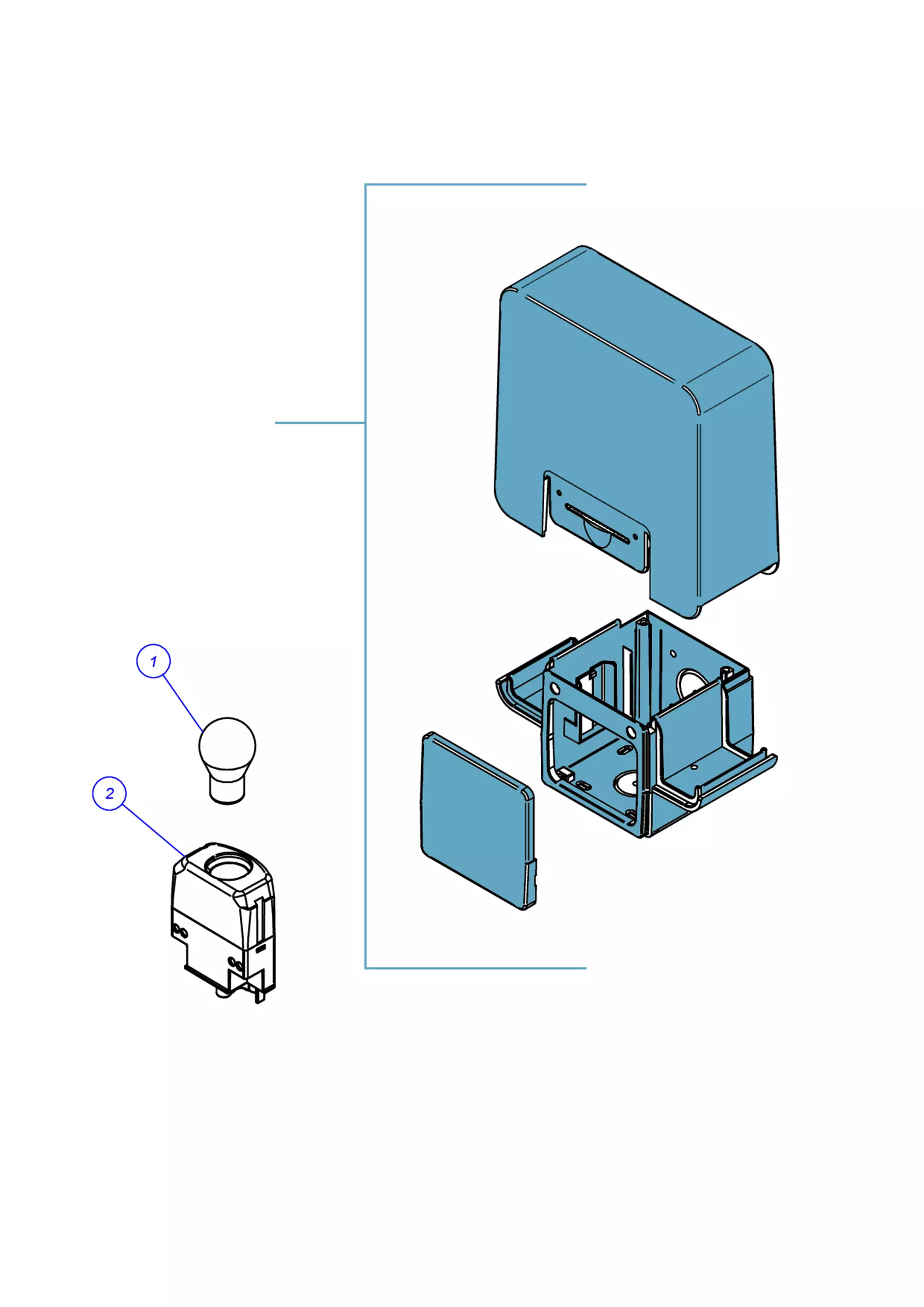 Szervizalkatrészek, vezetési séma Nice Nice EL24 lámpa