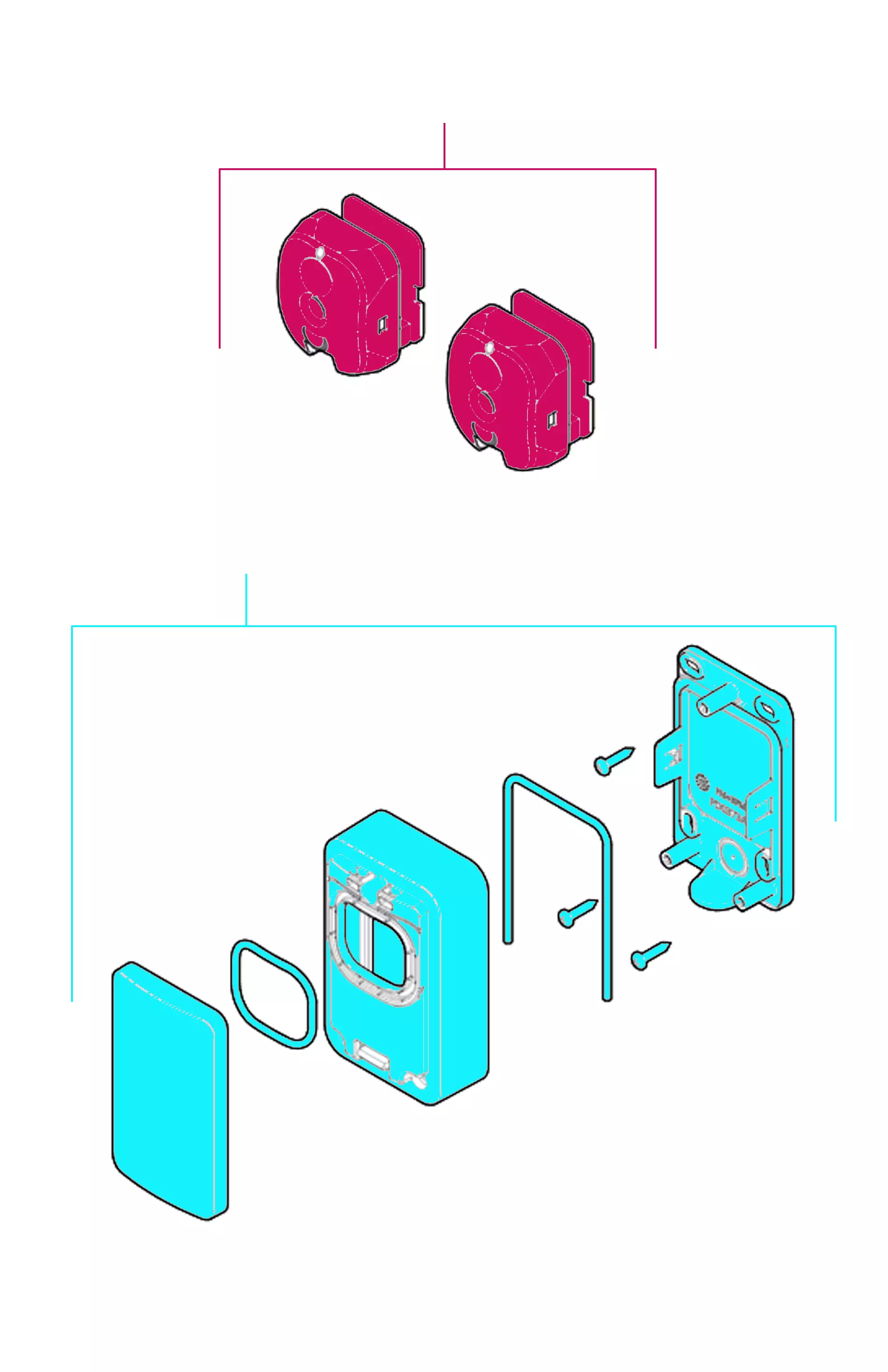 Szervizalkatrészek, vezetési séma Nice Nice EPM fotocella