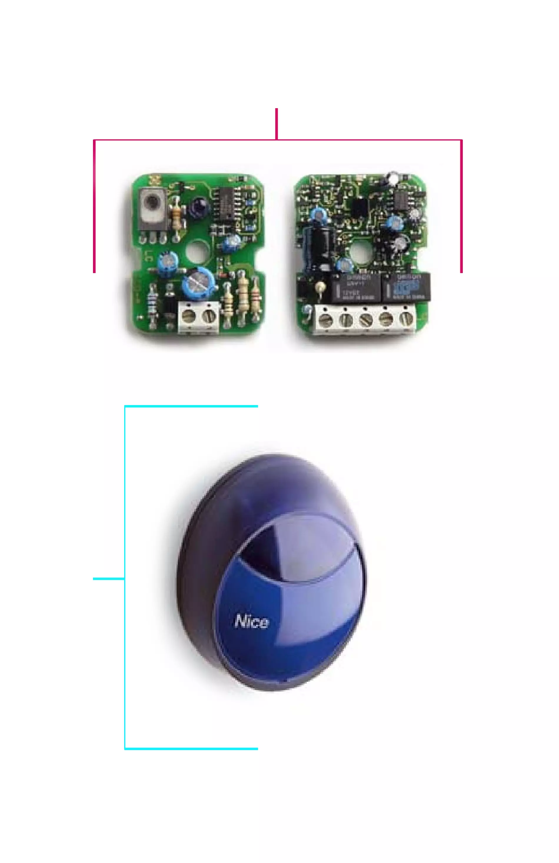 Szervizalkatrészek, vezetési séma Nice Nice MOFO fotocella